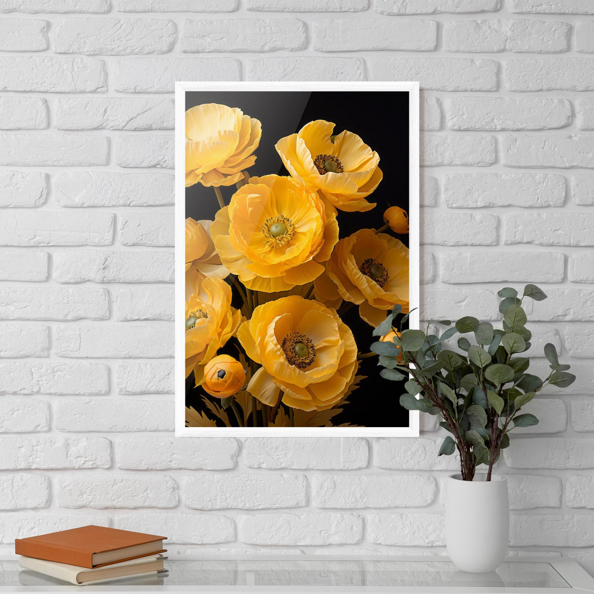 Poster Înrămat Yellow Poppy mockup 5