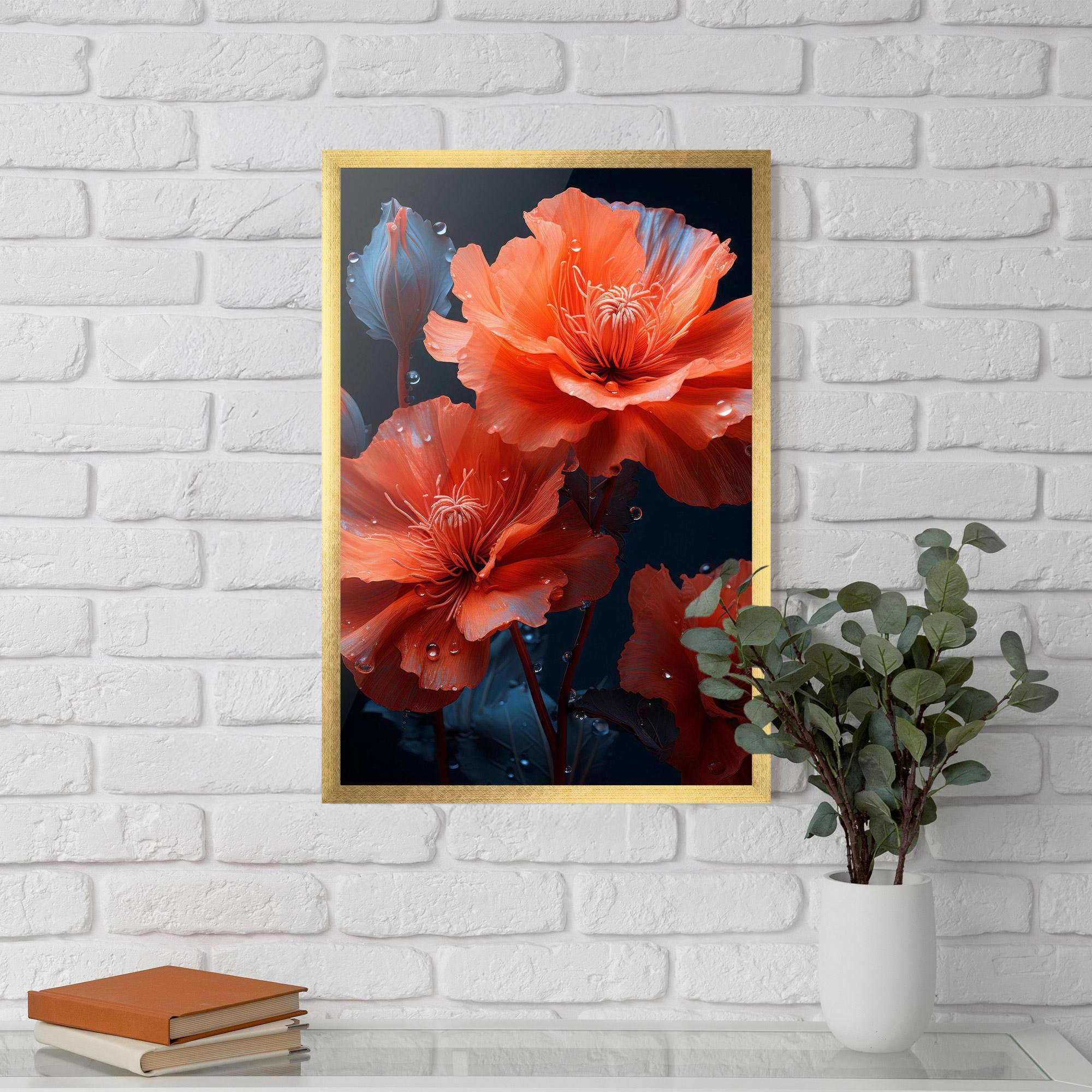 Poster Înrămat Orange Poppy mockup 5
