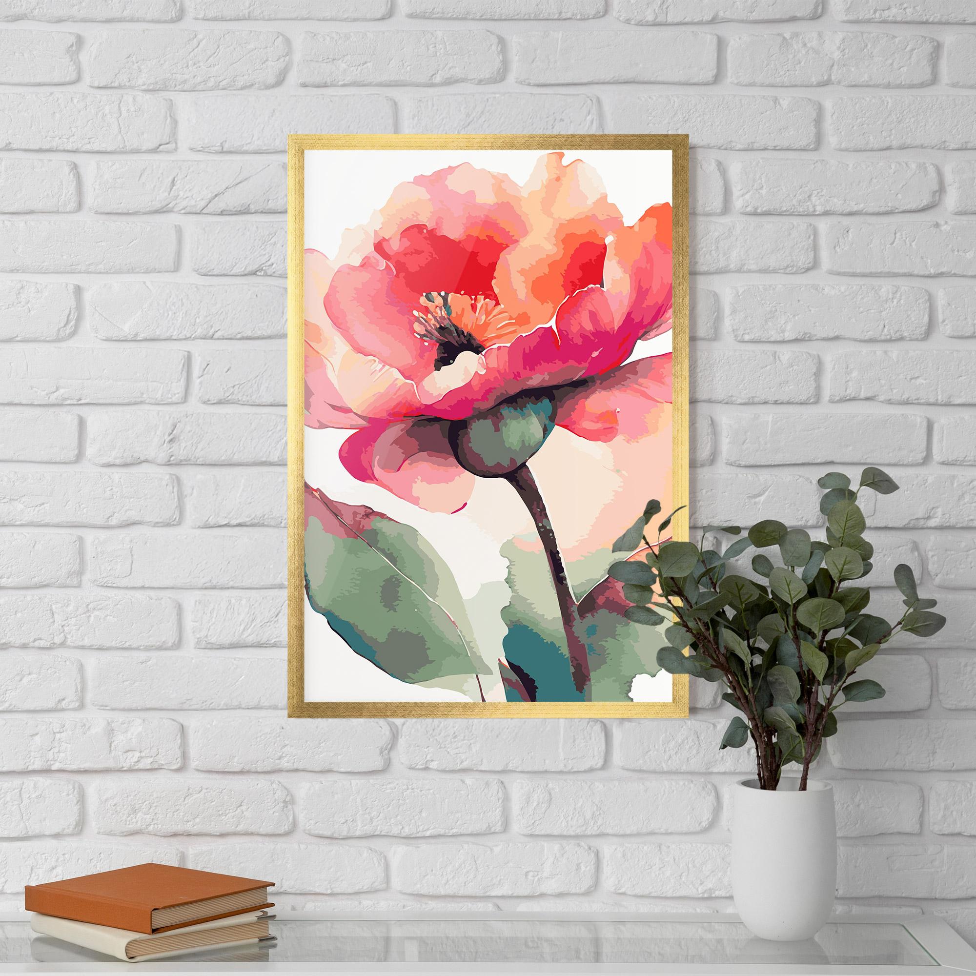 Poster Înrămat Pastel Poppy mockup 5