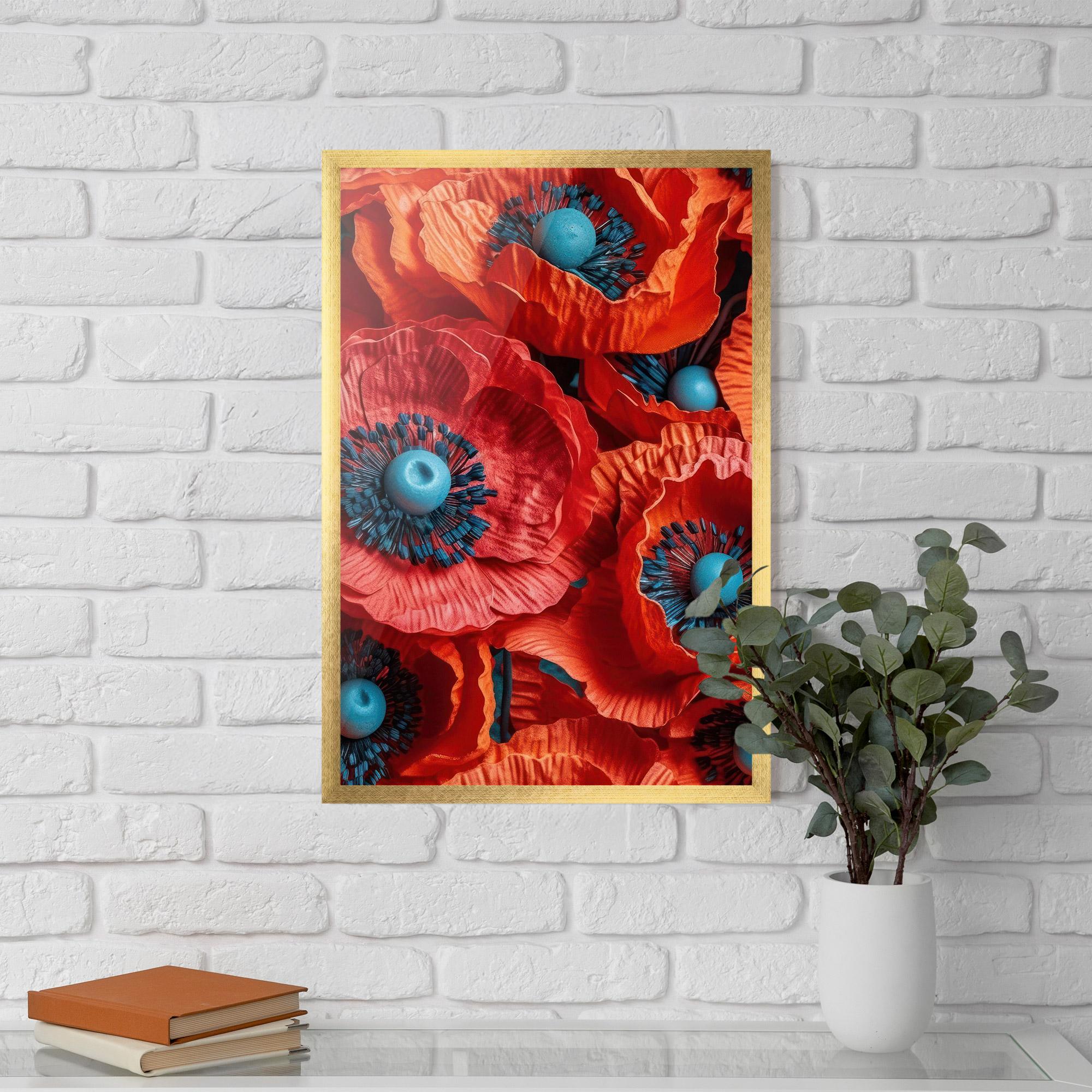 Poster Înrămat Poppy Close Up mockup 5