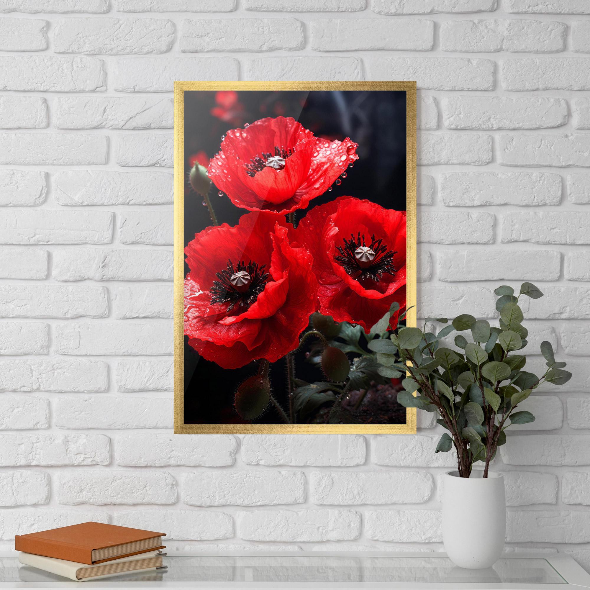 Poster Înrămat Red Poppy mockup 5