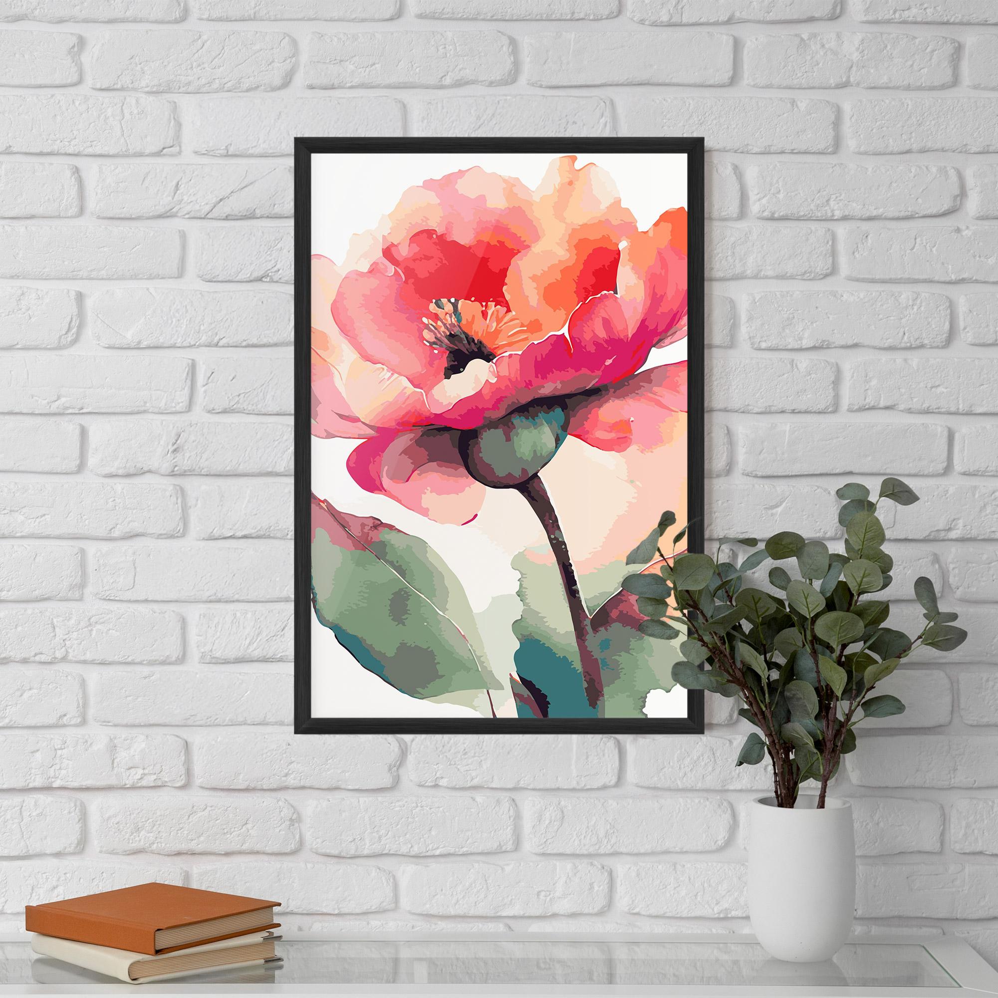 Poster Înrămat Pastel Poppy mockup 5