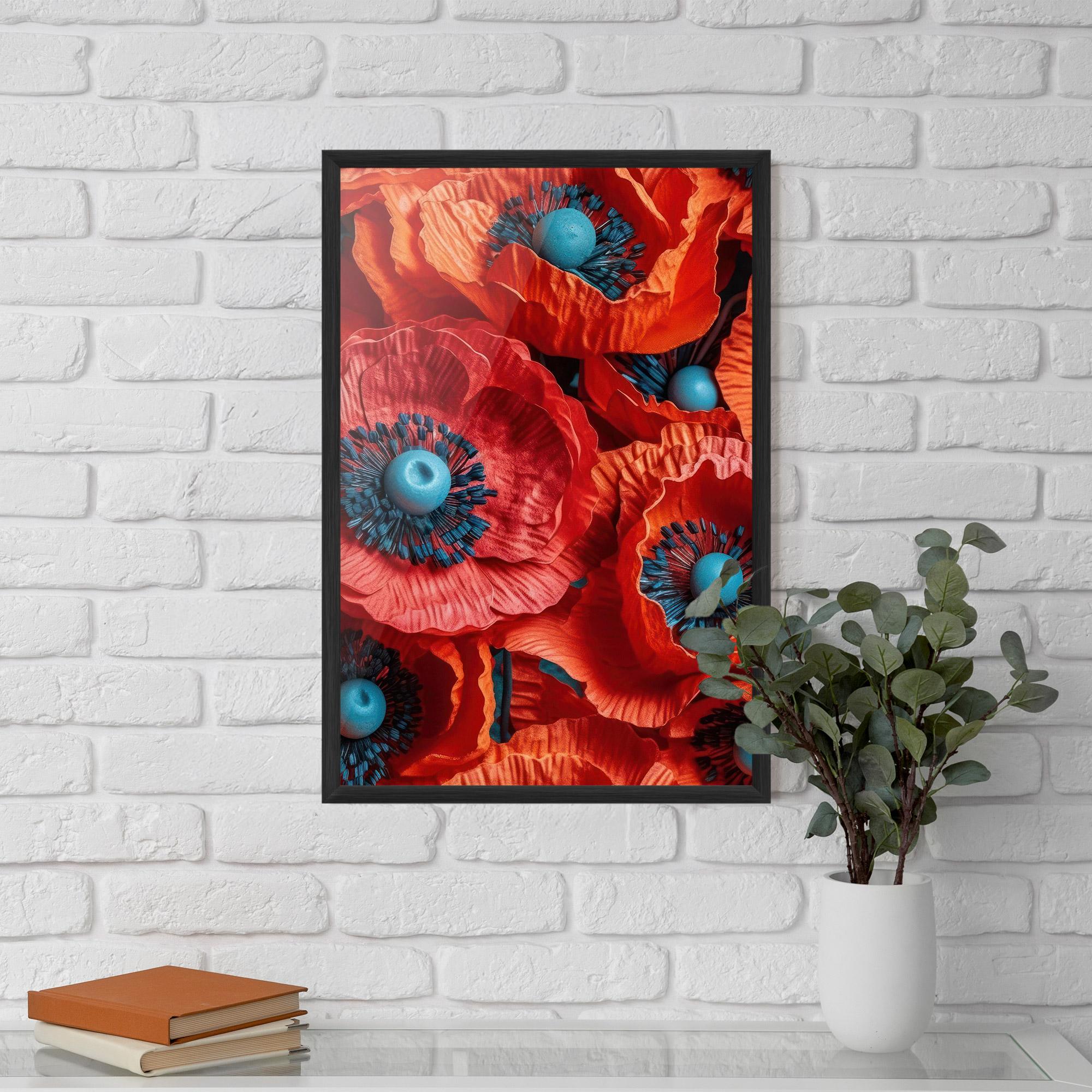 Poster Înrămat Poppy Close Up mockup 5