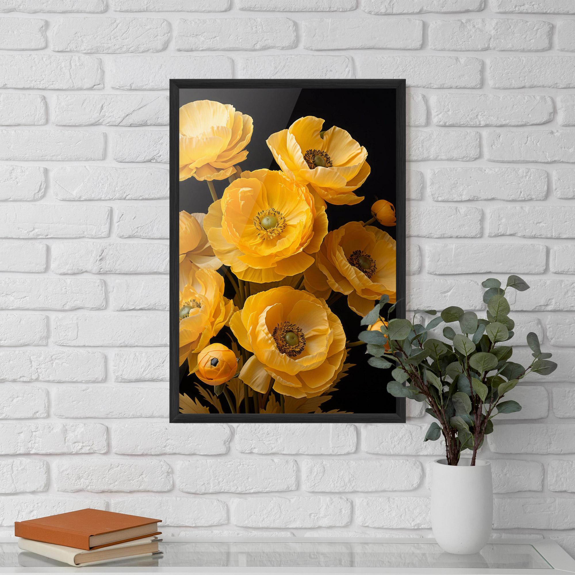 Poster Înrămat Yellow Poppy mockup 5