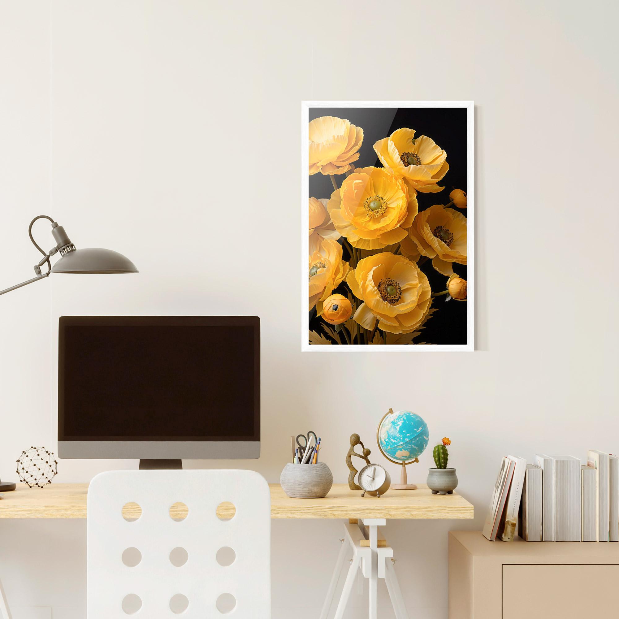 Poster Înrămat Yellow Poppy mockup 6