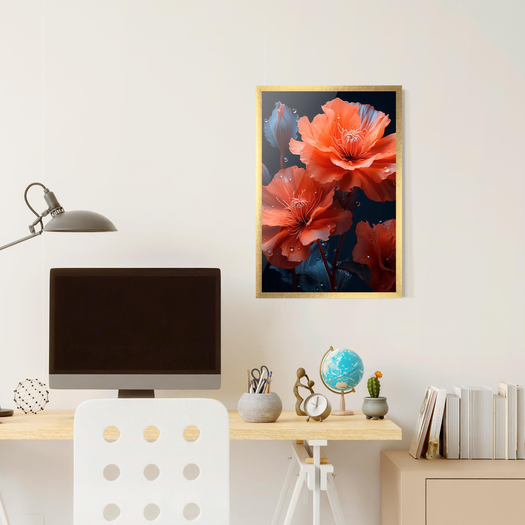 Poster Înrămat Orange Poppy mockup 6