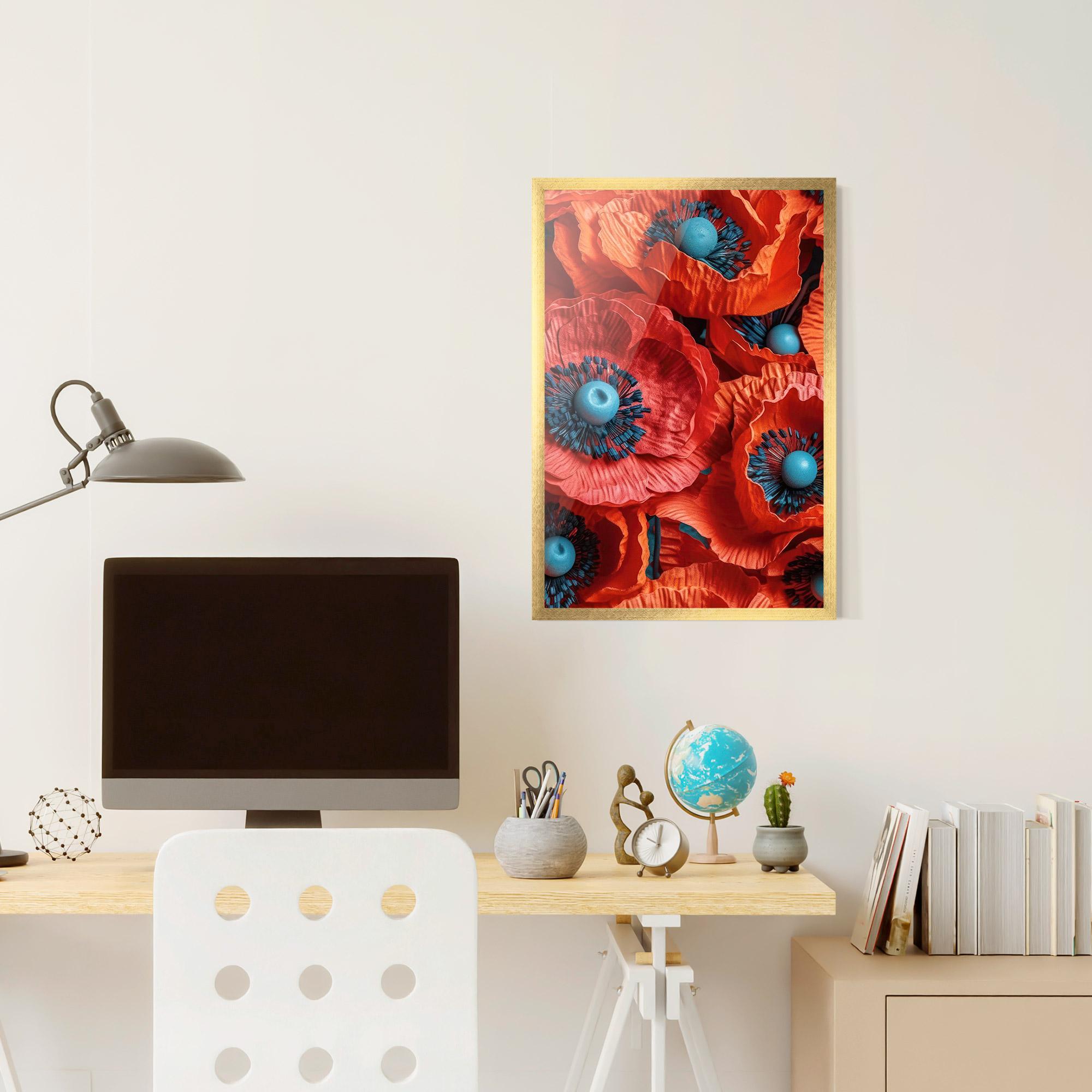 Poster Înrămat Poppy Close Up mockup 6