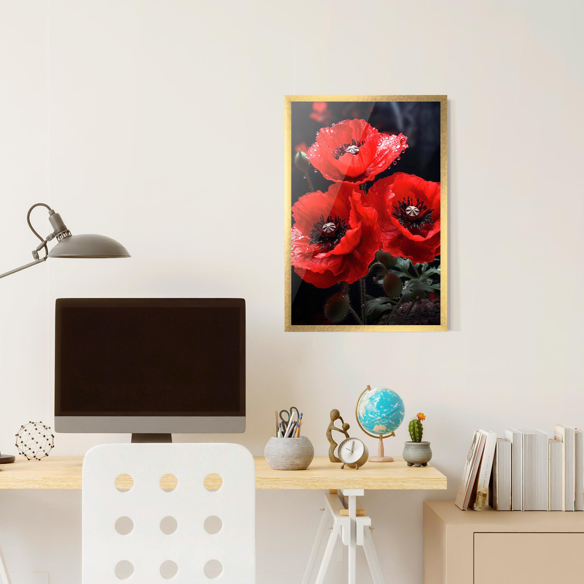 Poster Înrămat Red Poppy mockup 6