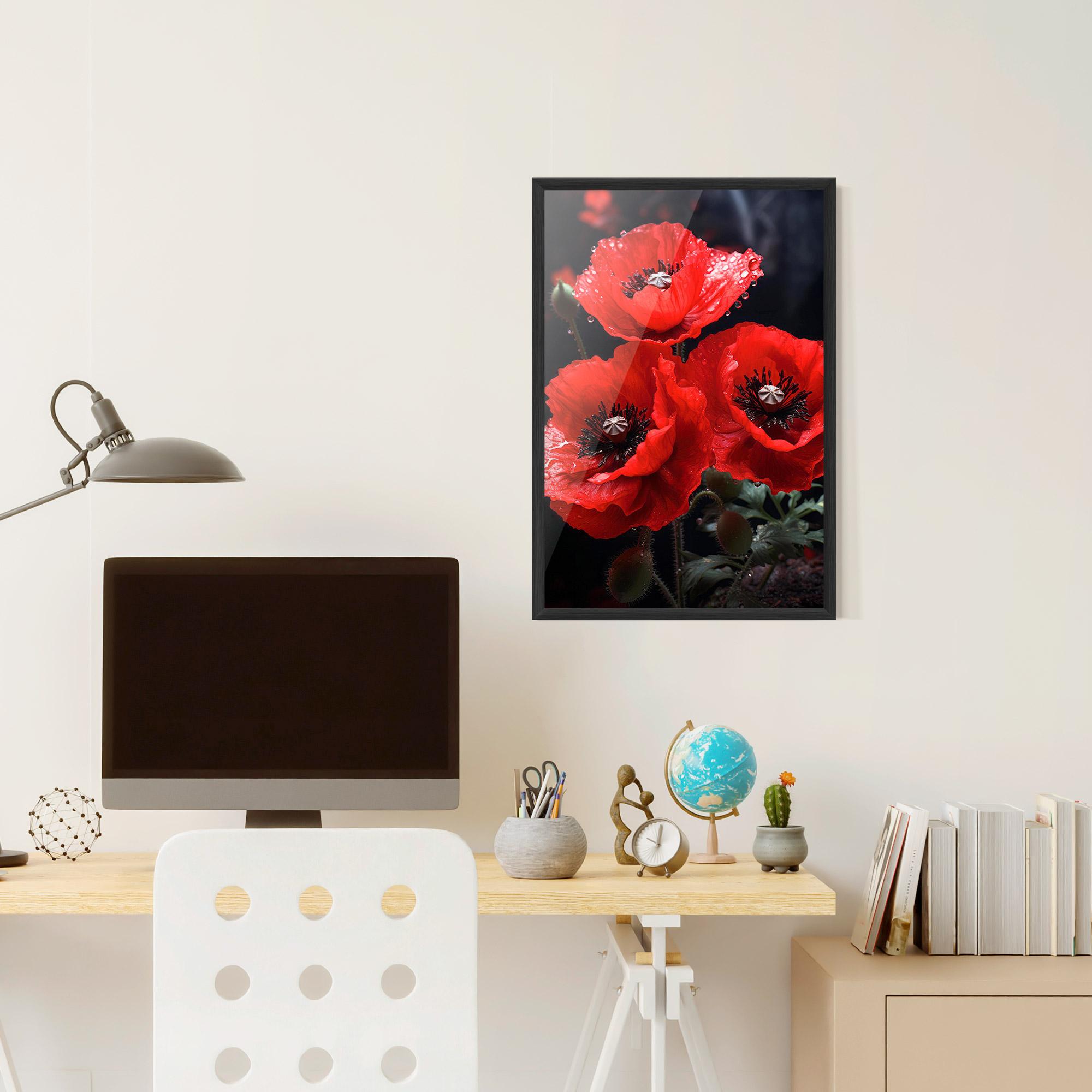 Poster Înrămat Red Poppy mockup 6