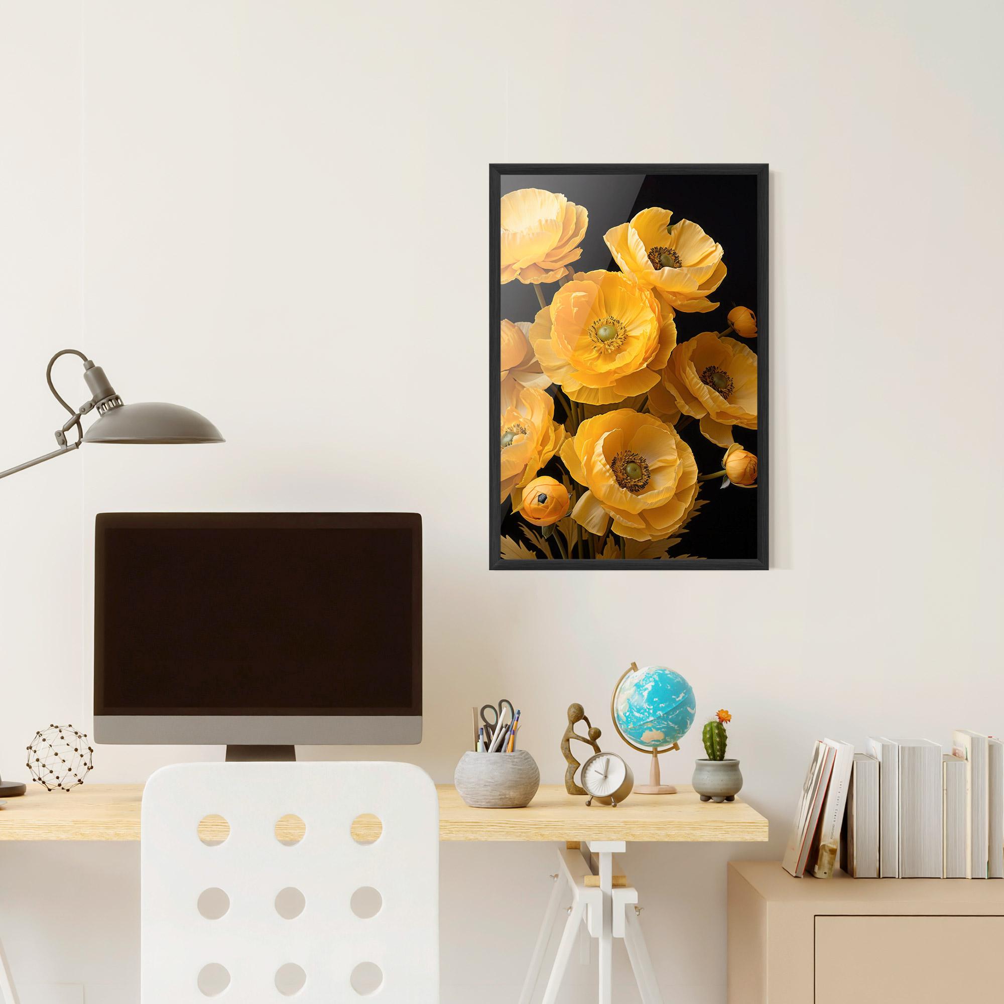 Poster Înrămat Yellow Poppy mockup 6