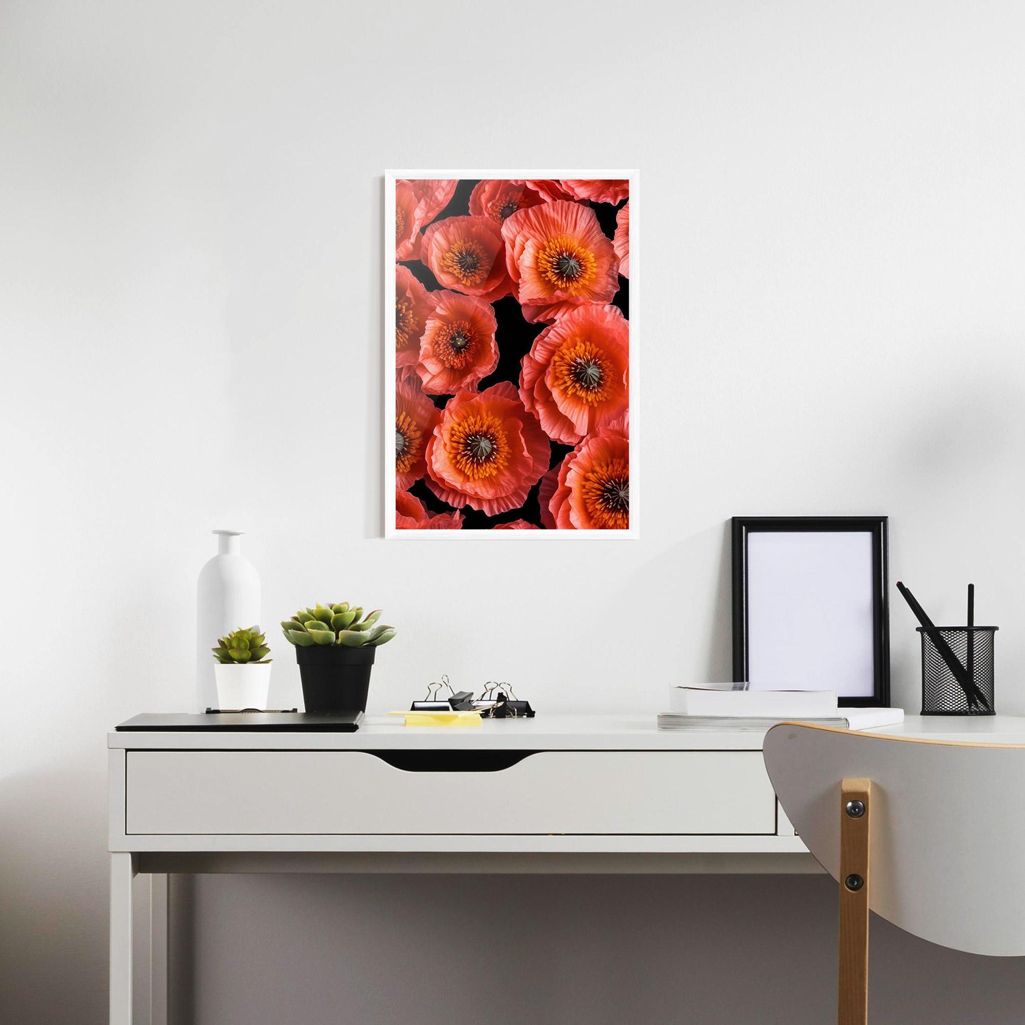 Poster Înrămat Light Red Poppies mockup 7