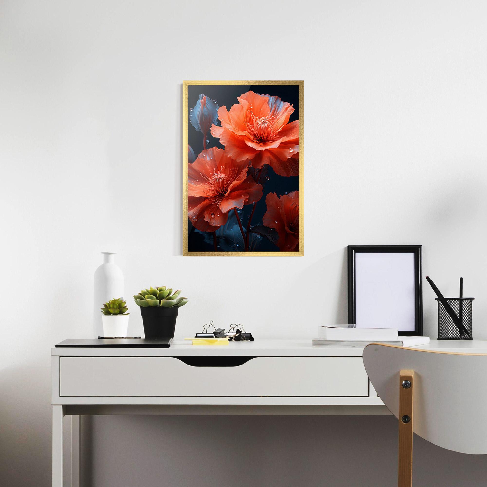 Poster Înrămat Orange Poppy mockup 7