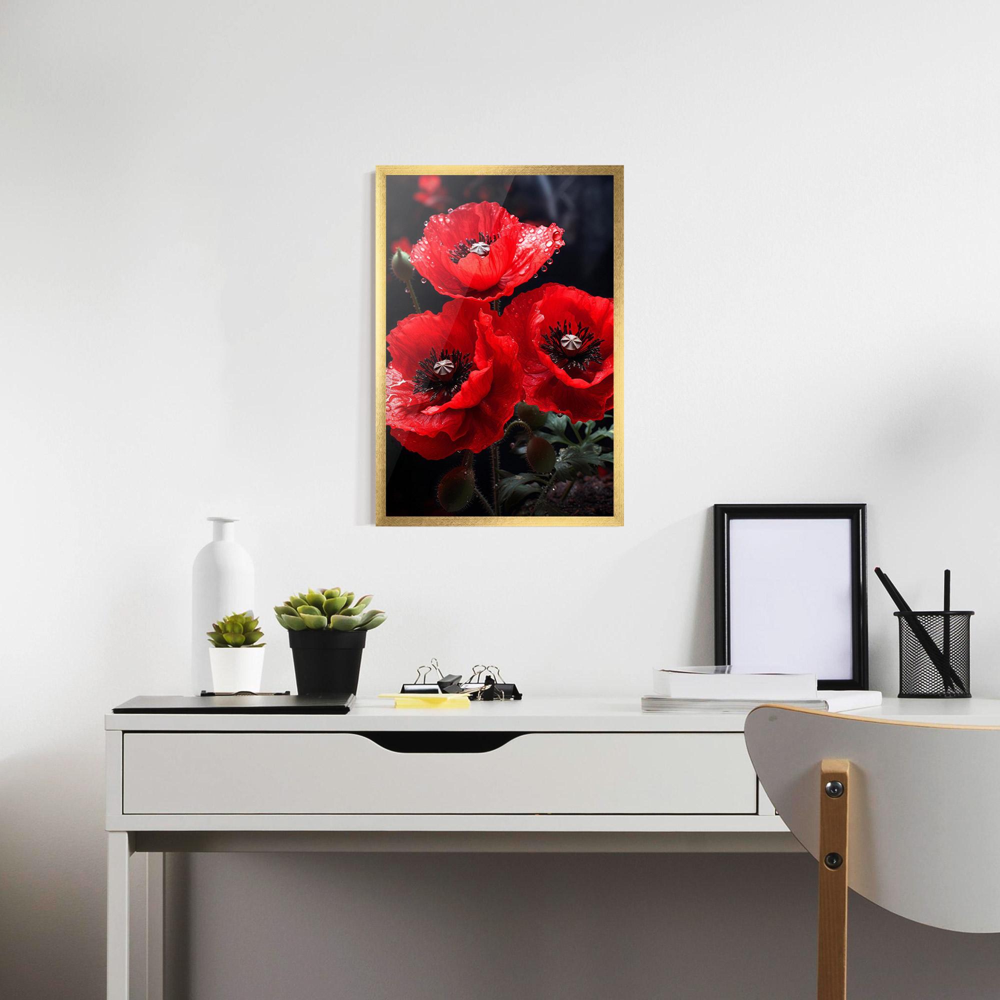 Poster Înrămat Red Poppy mockup 7
