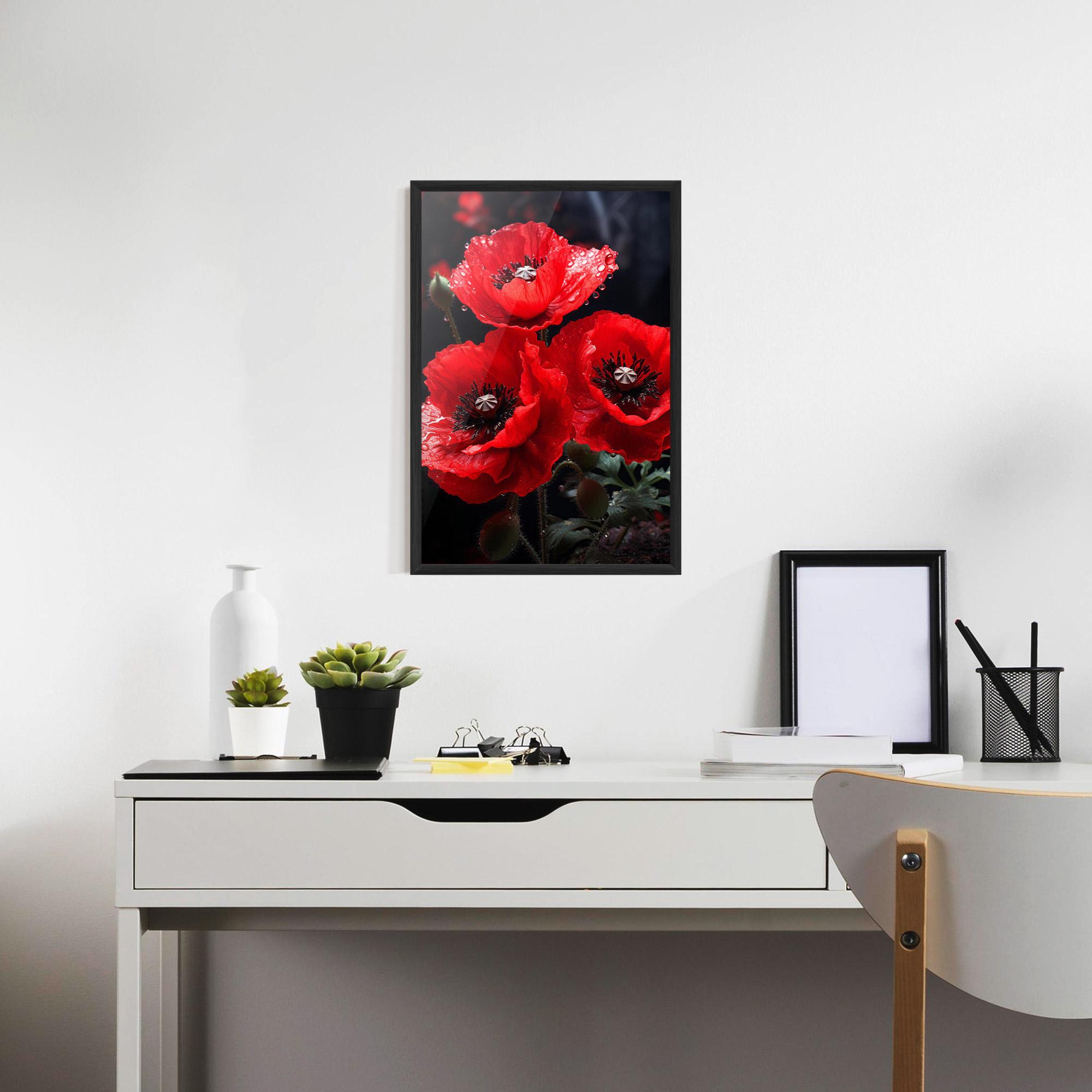 Poster Înrămat Red Poppy mockup 7