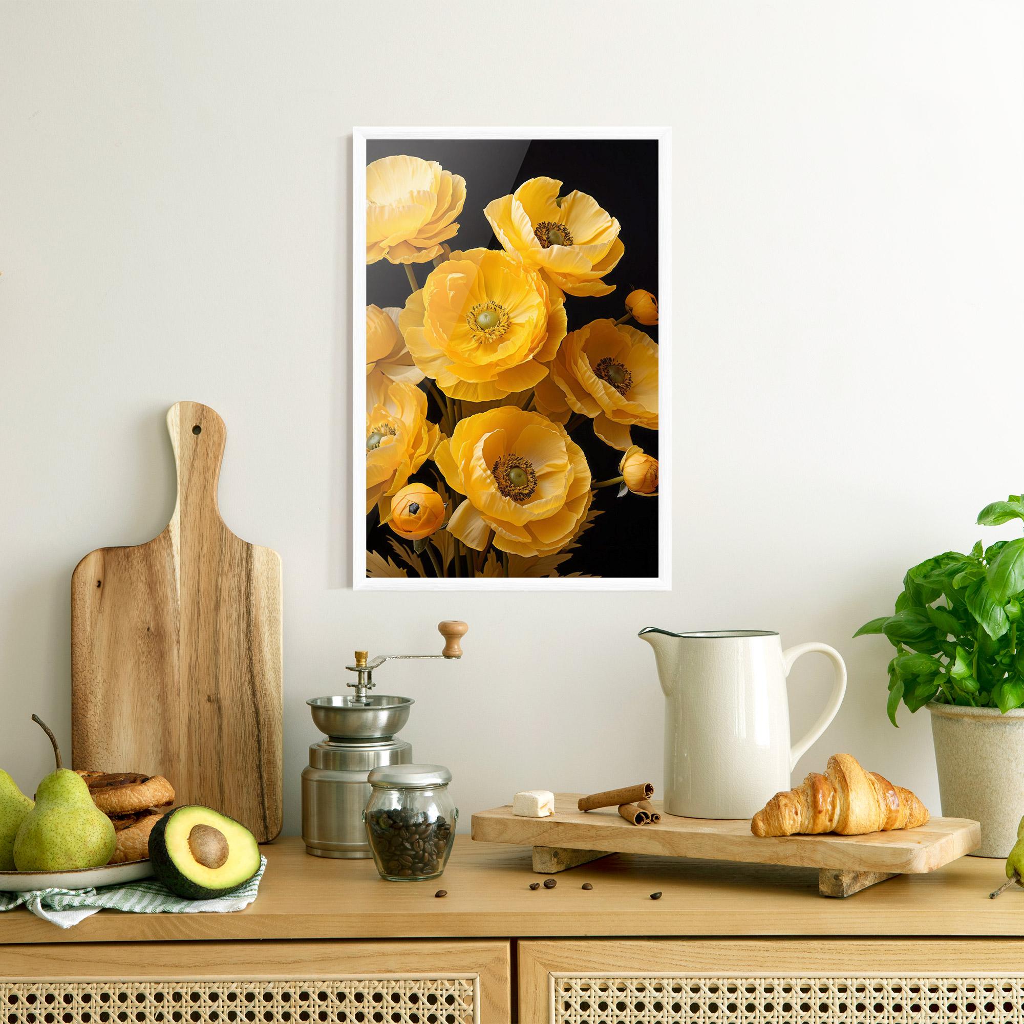 Poster Înrămat Yellow Poppy mockup 8