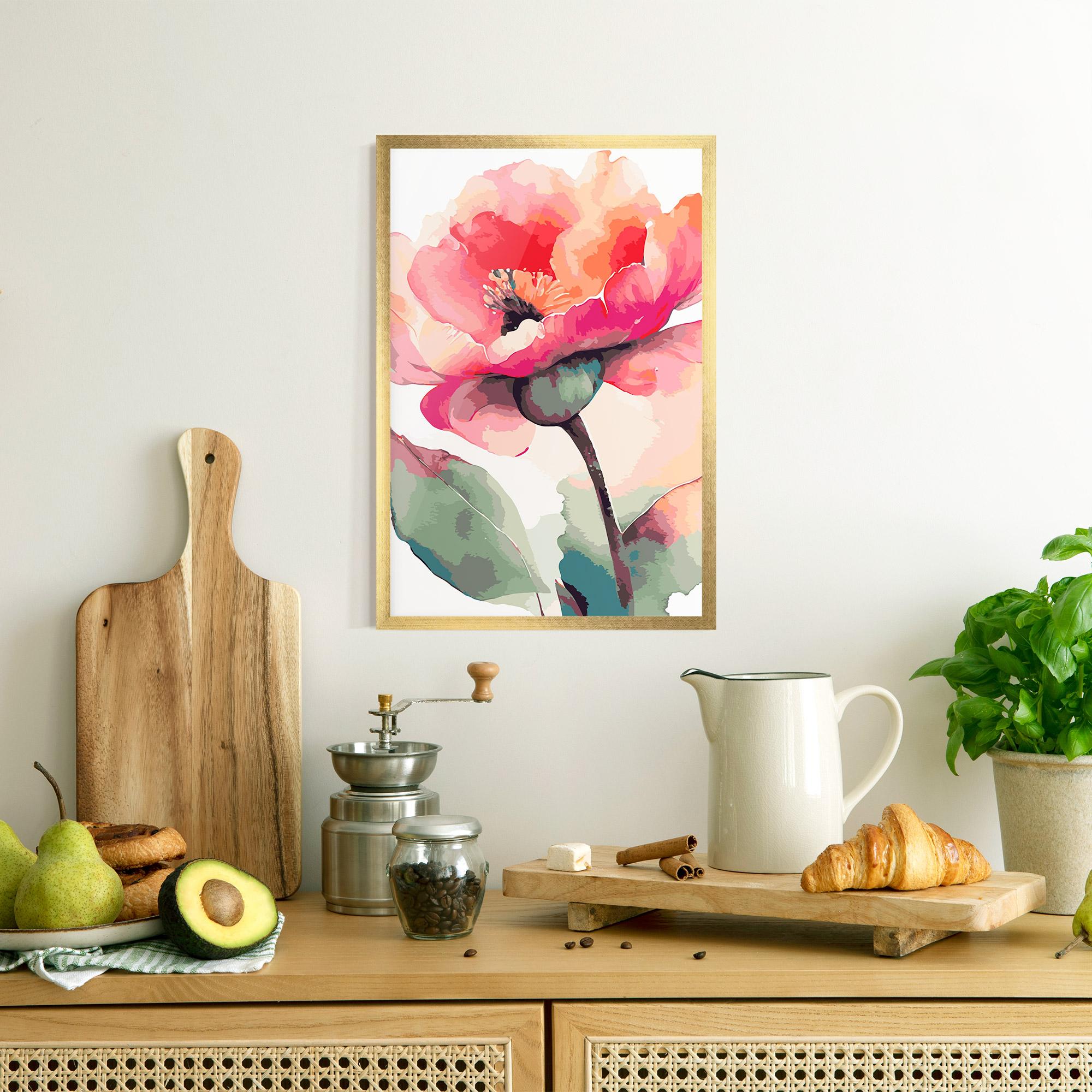 Poster Înrămat Pastel Poppy mockup 8