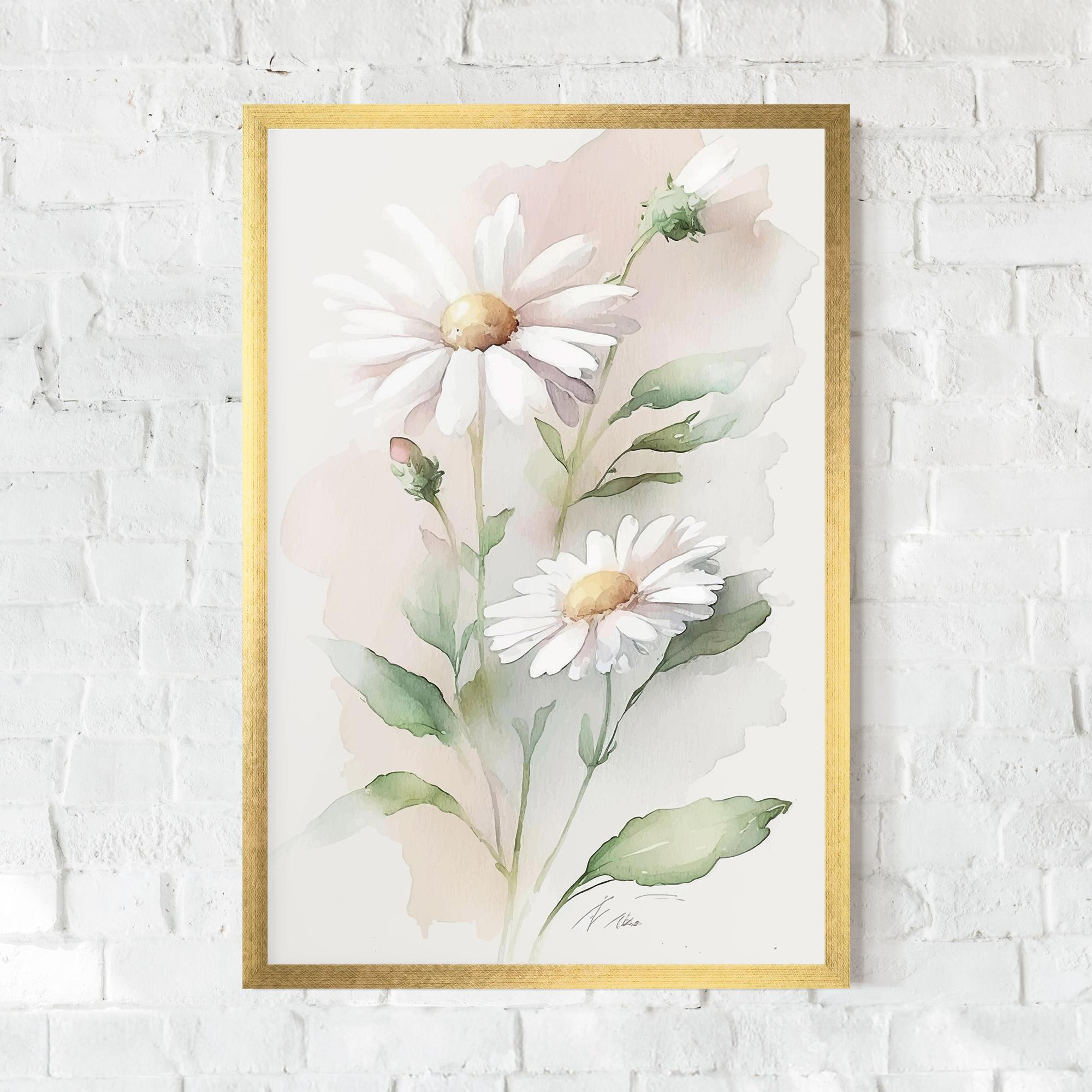 Poster Înrămat Painted Pretty Daisy mockup 0