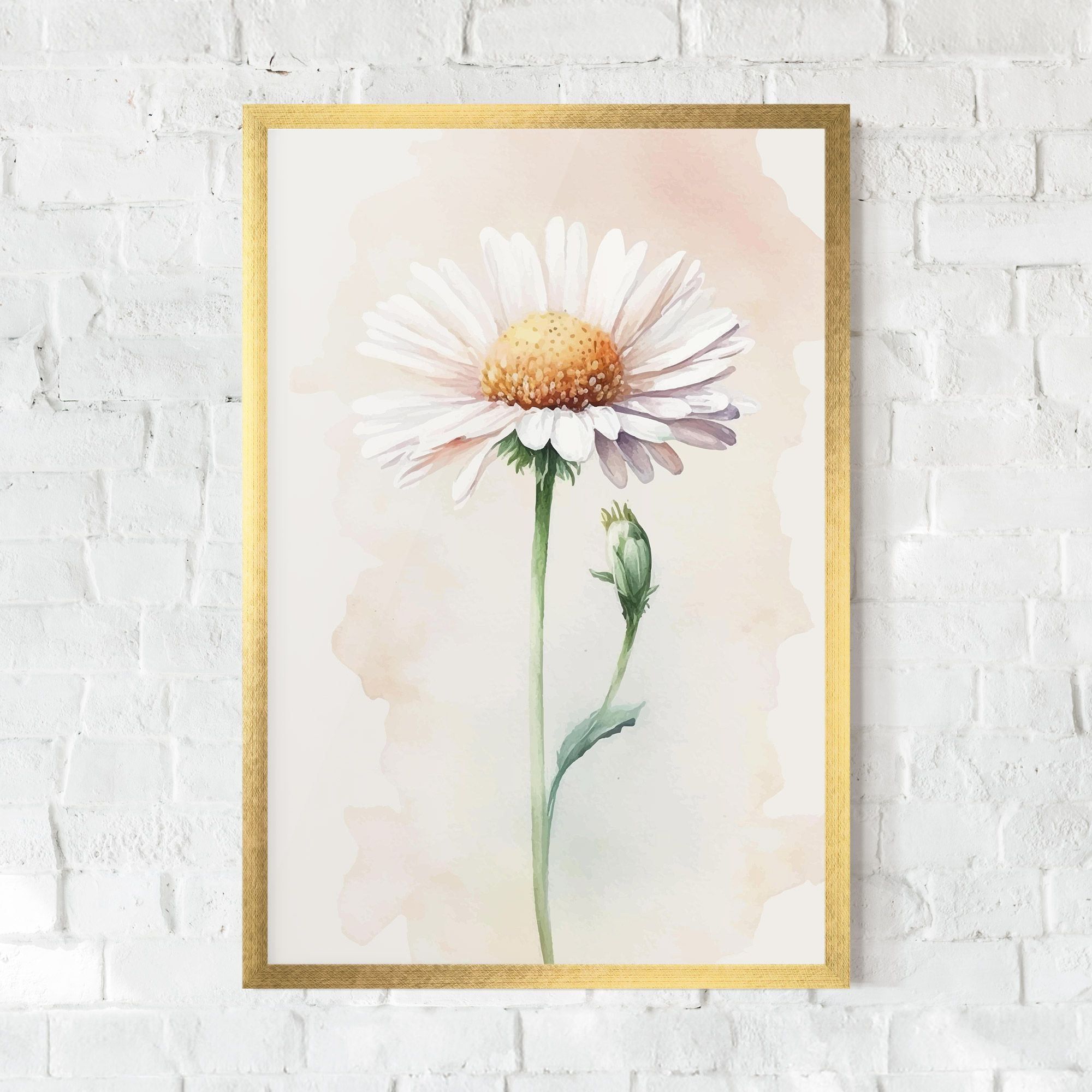 Watercolor Daisy mockup 0