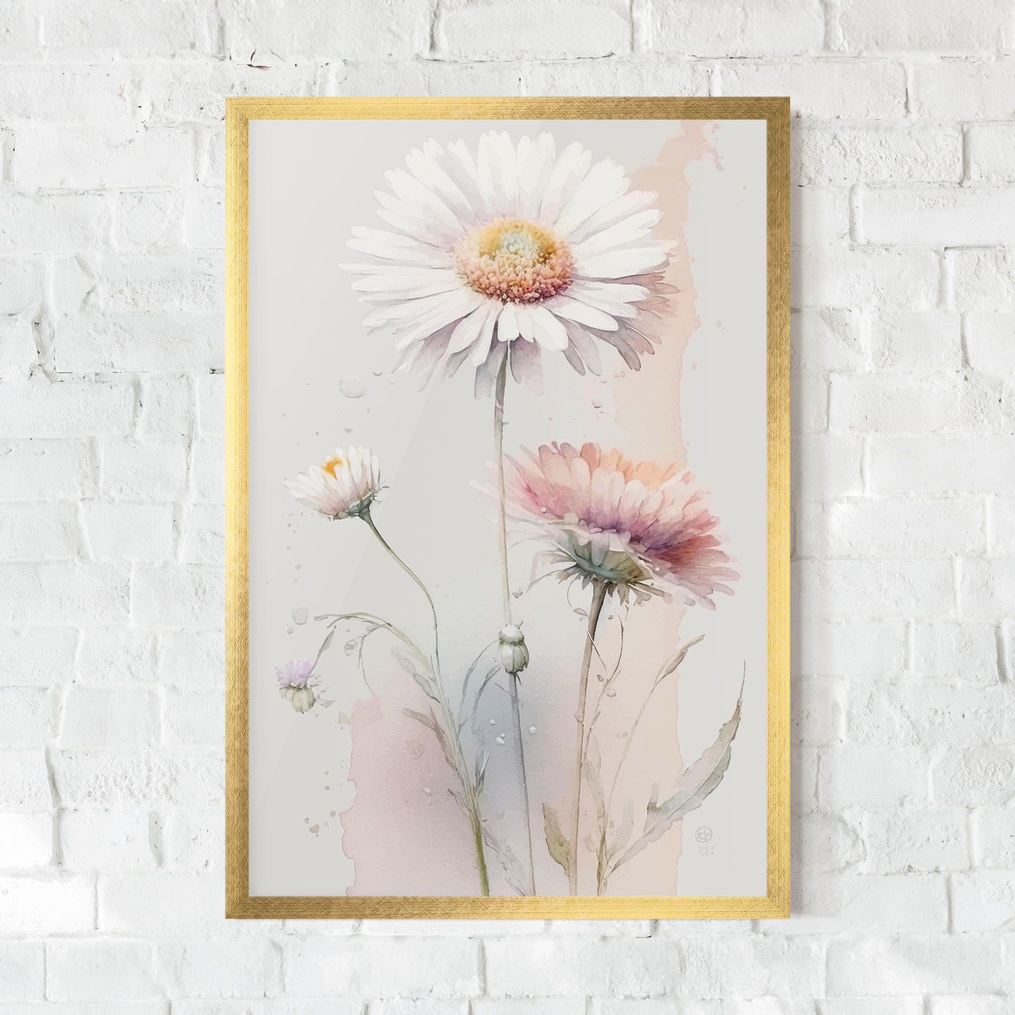 White Painted Daisy mockup 0