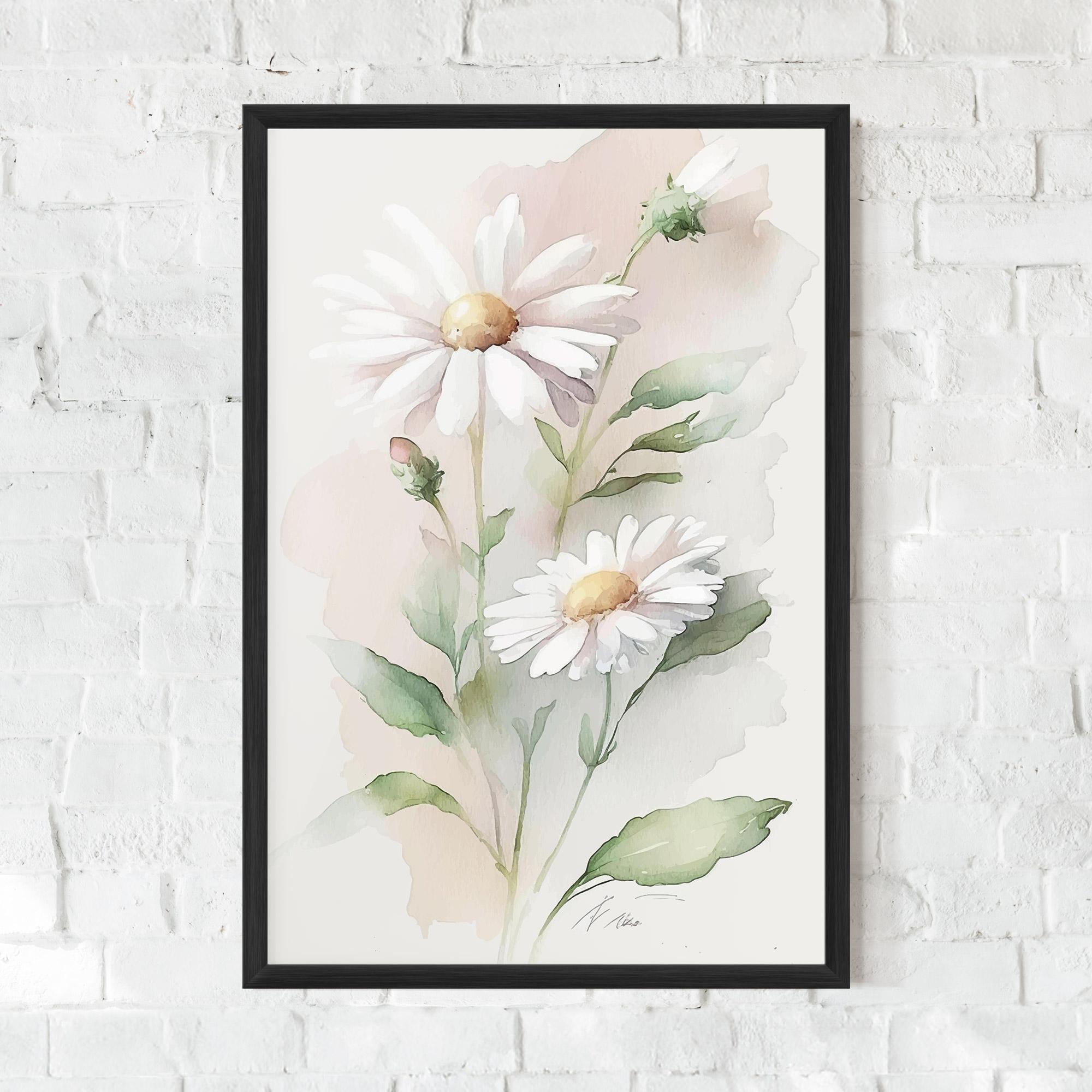Poster Înrămat Painted Pretty Daisy mockup 0