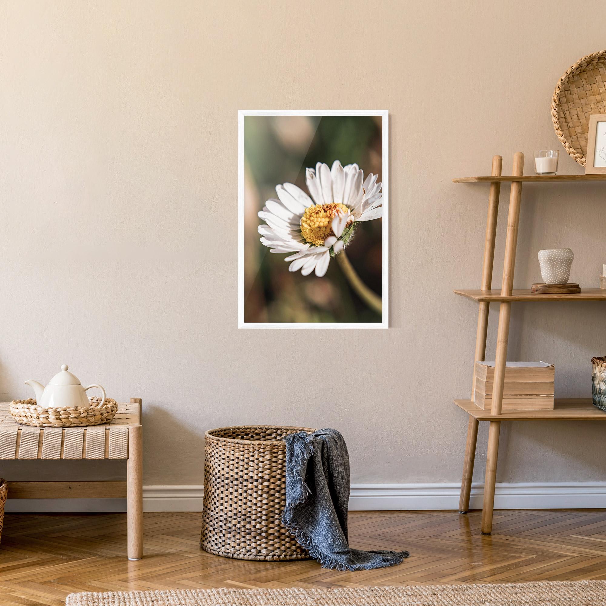 Poster Înrămat Yellow Pastel Daisy mockup 9