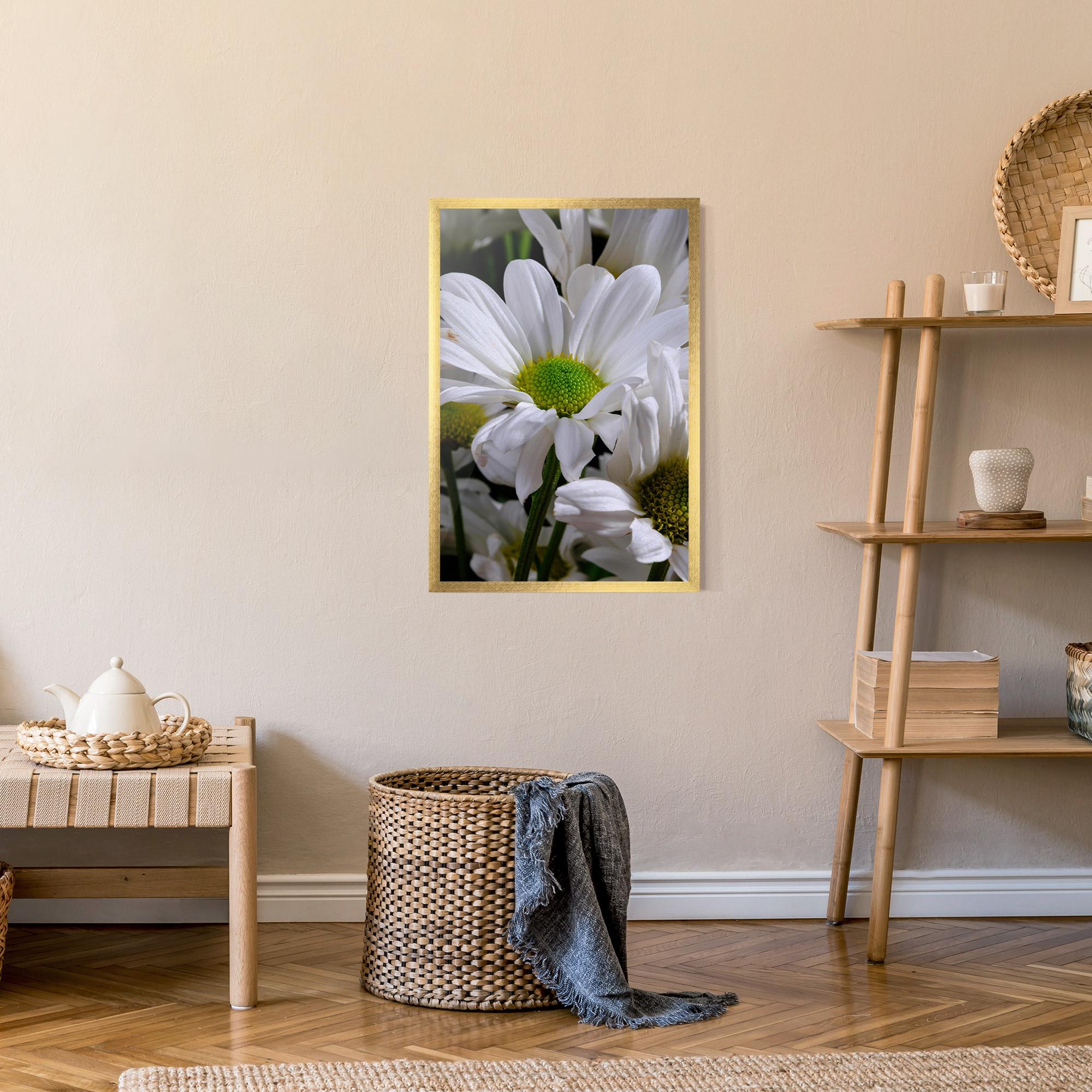 Poster Înrămat Green Middle Daisy View mockup 9