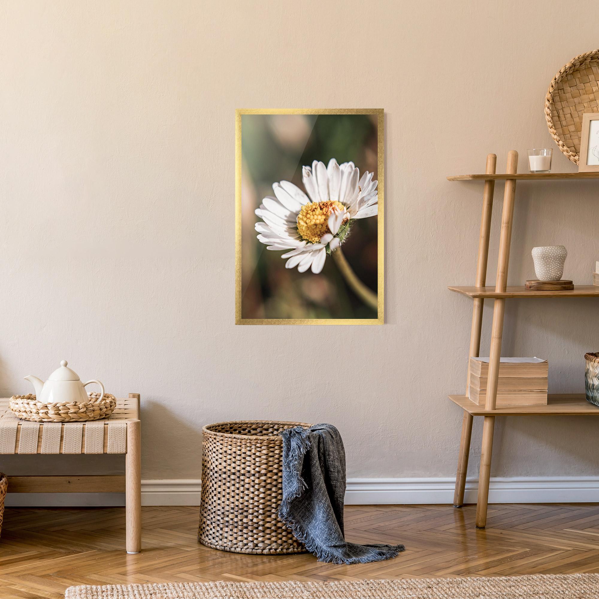 Poster Înrămat Yellow Pastel Daisy mockup 9