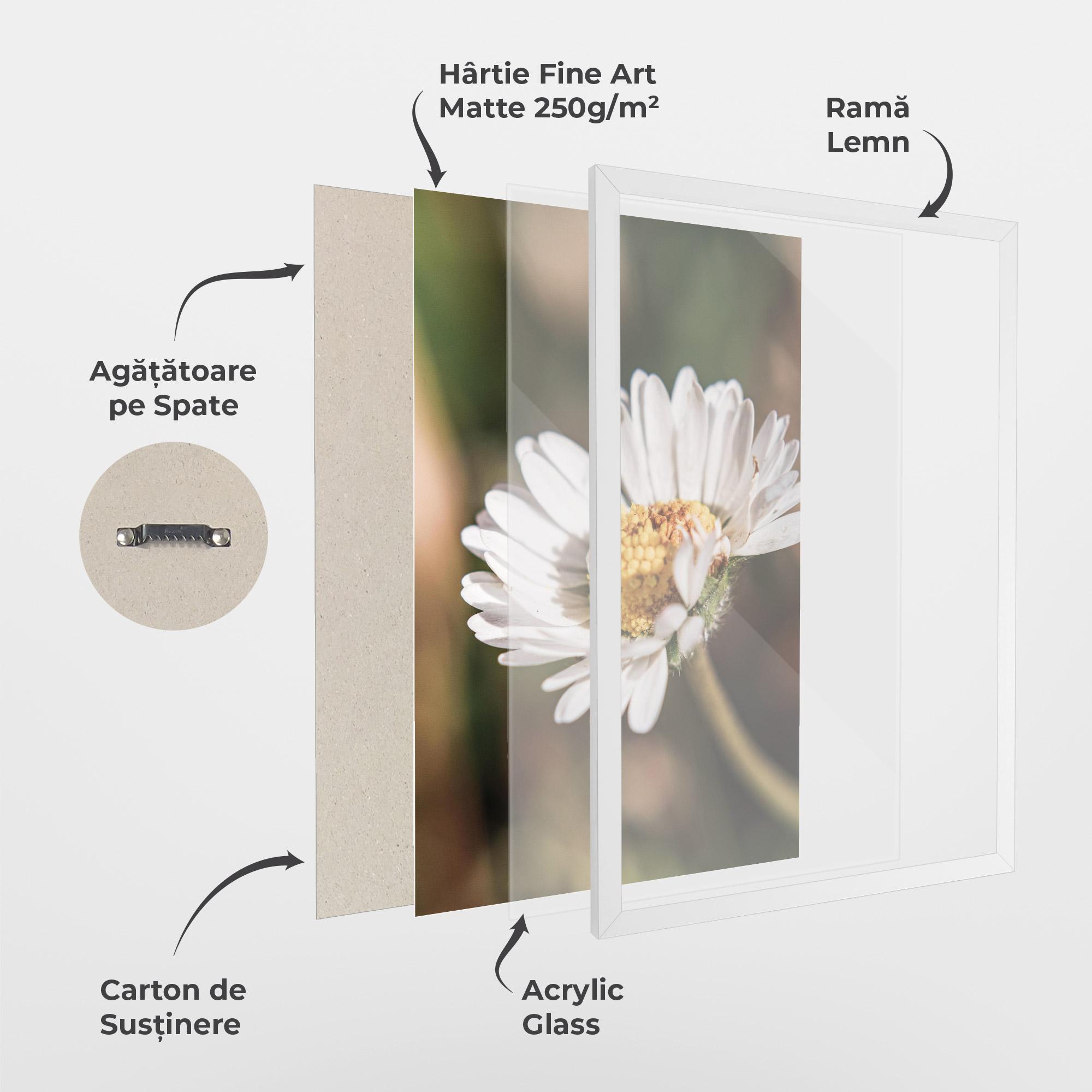 Poster Înrămat Yellow Pastel Daisy mockup 1