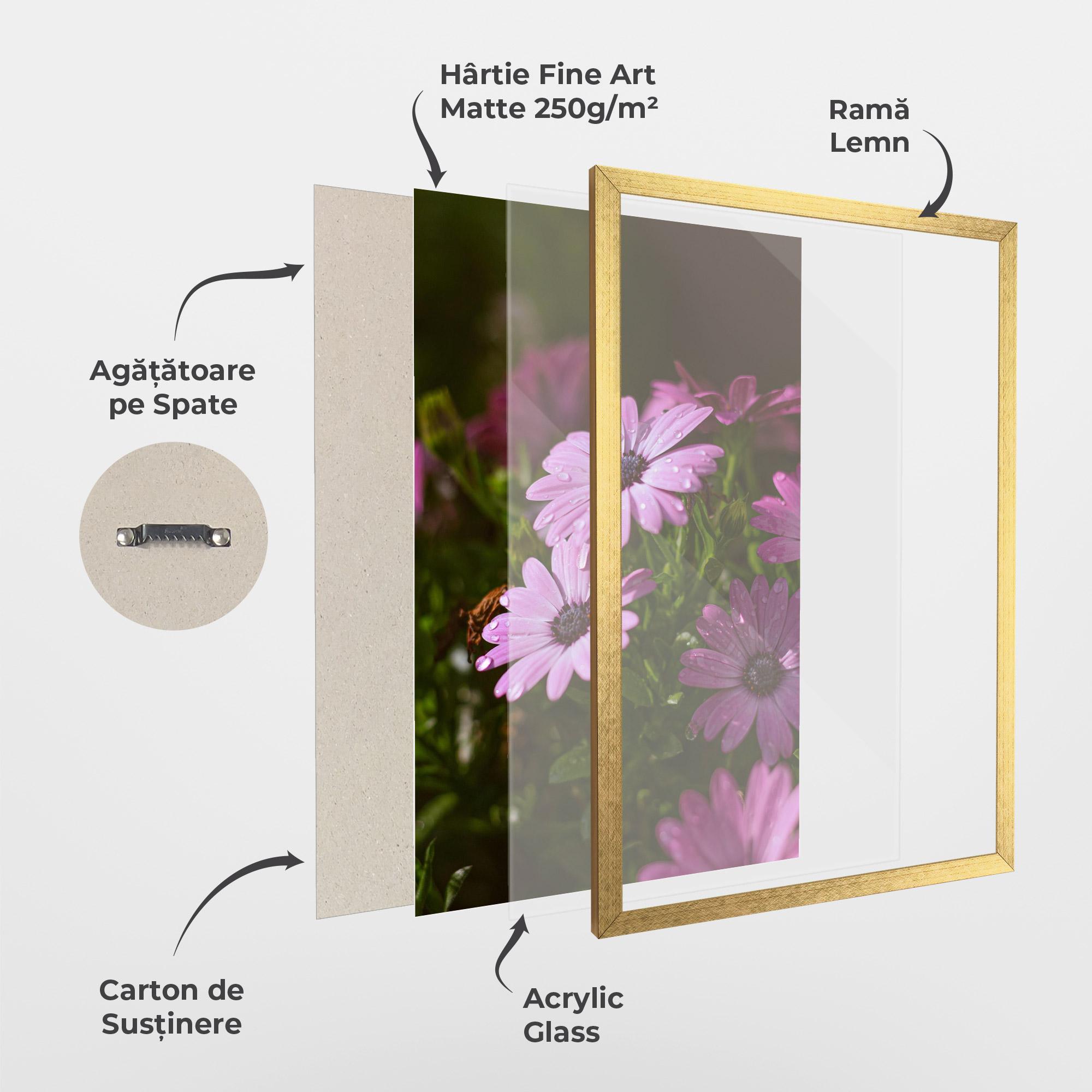 Poster Înrămat Purple Daisy mockup 1