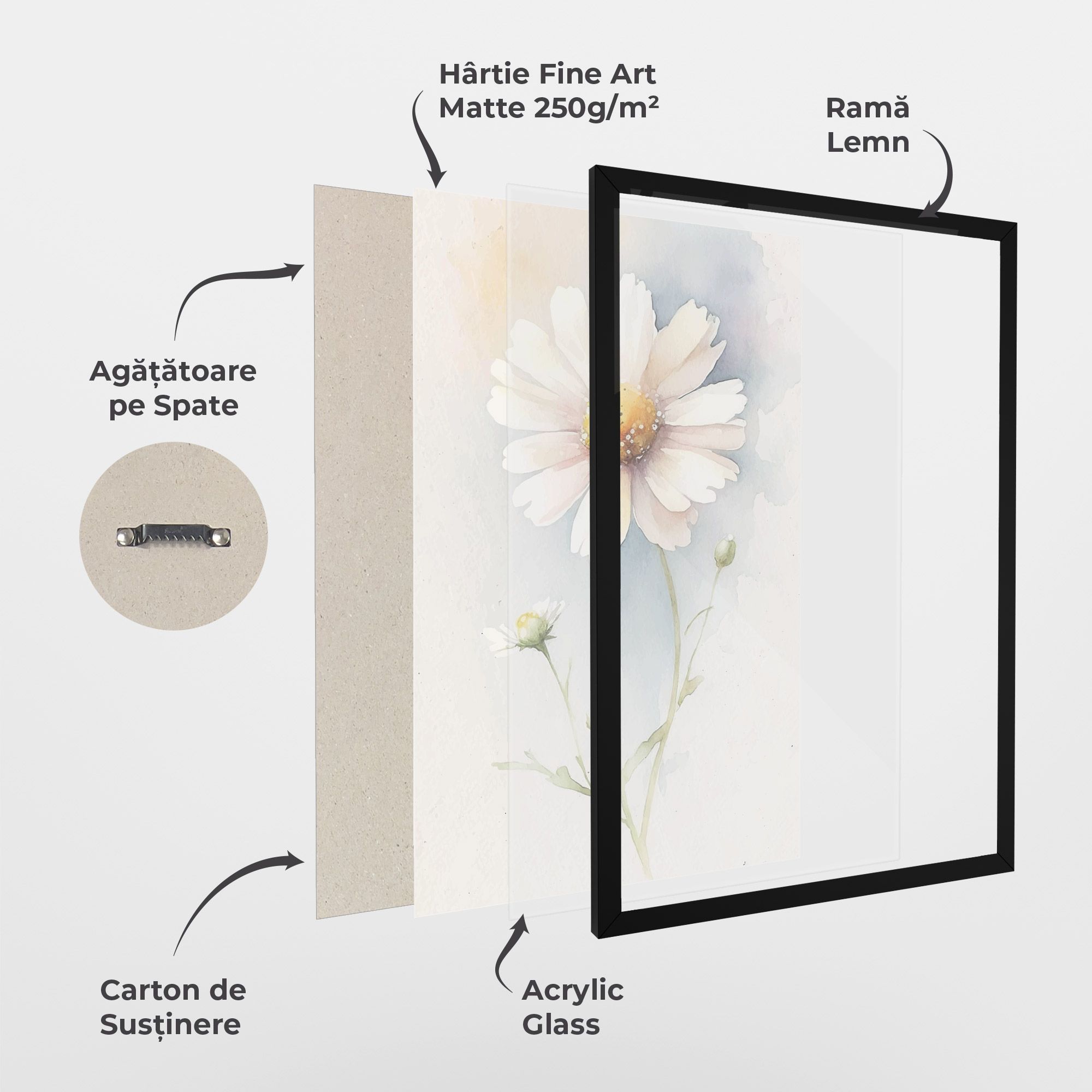 Painted White Daisy mockup 1