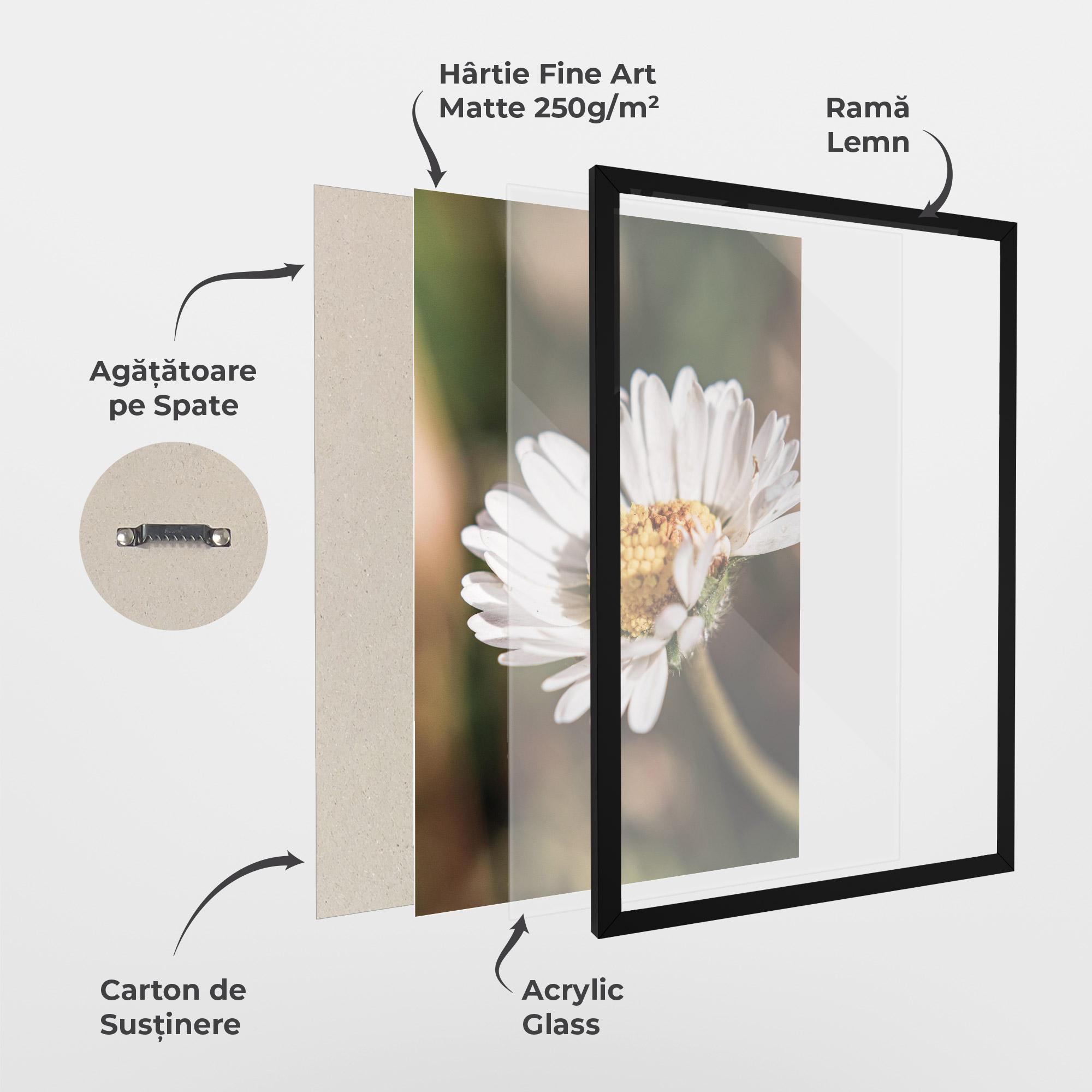 Poster Înrămat Yellow Pastel Daisy mockup 1