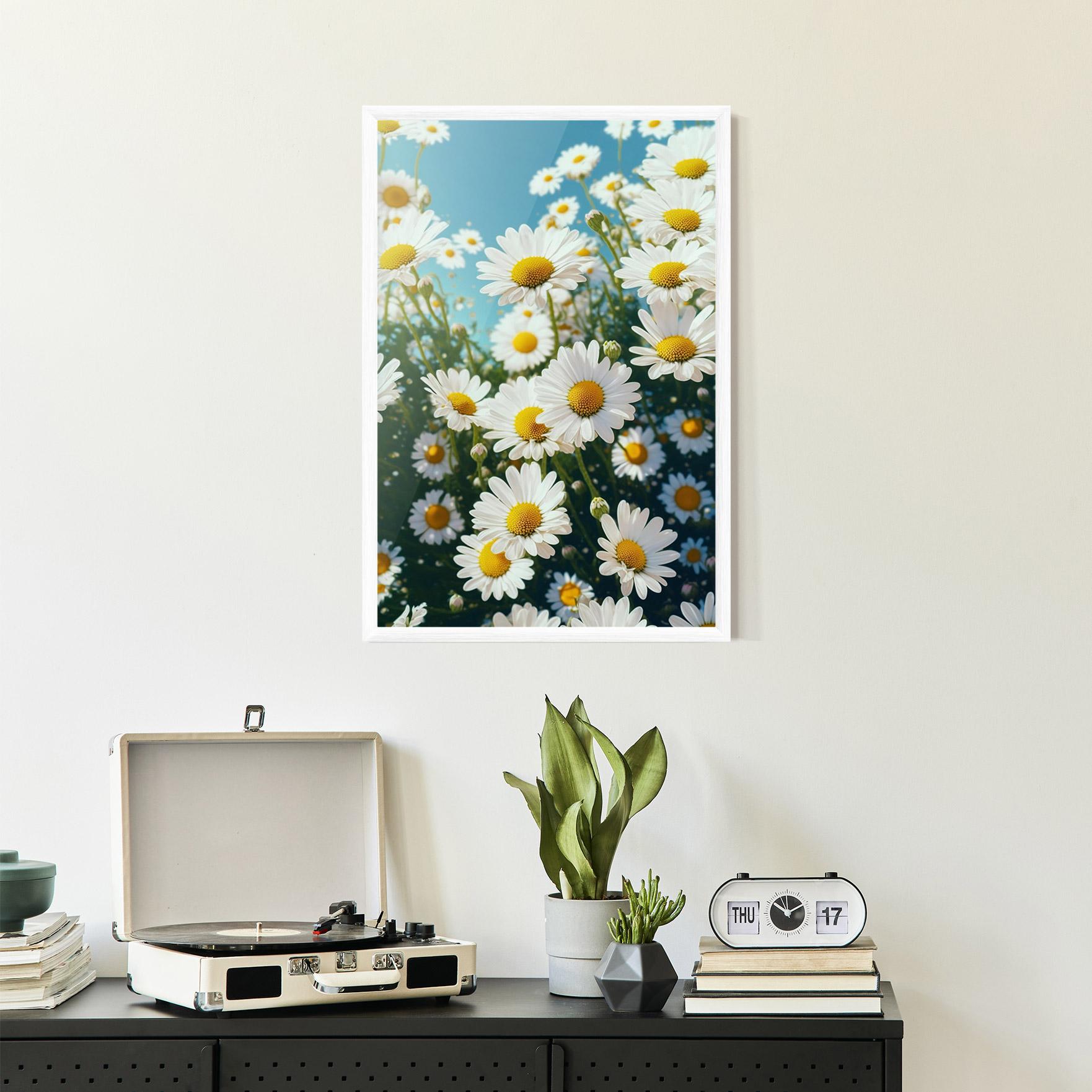 Poster Înrămat Daisy Field View mockup 2
