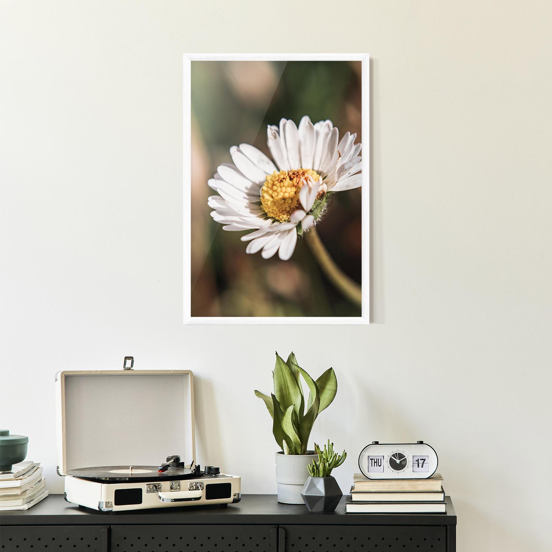 Poster Înrămat Yellow Pastel Daisy mockup 2