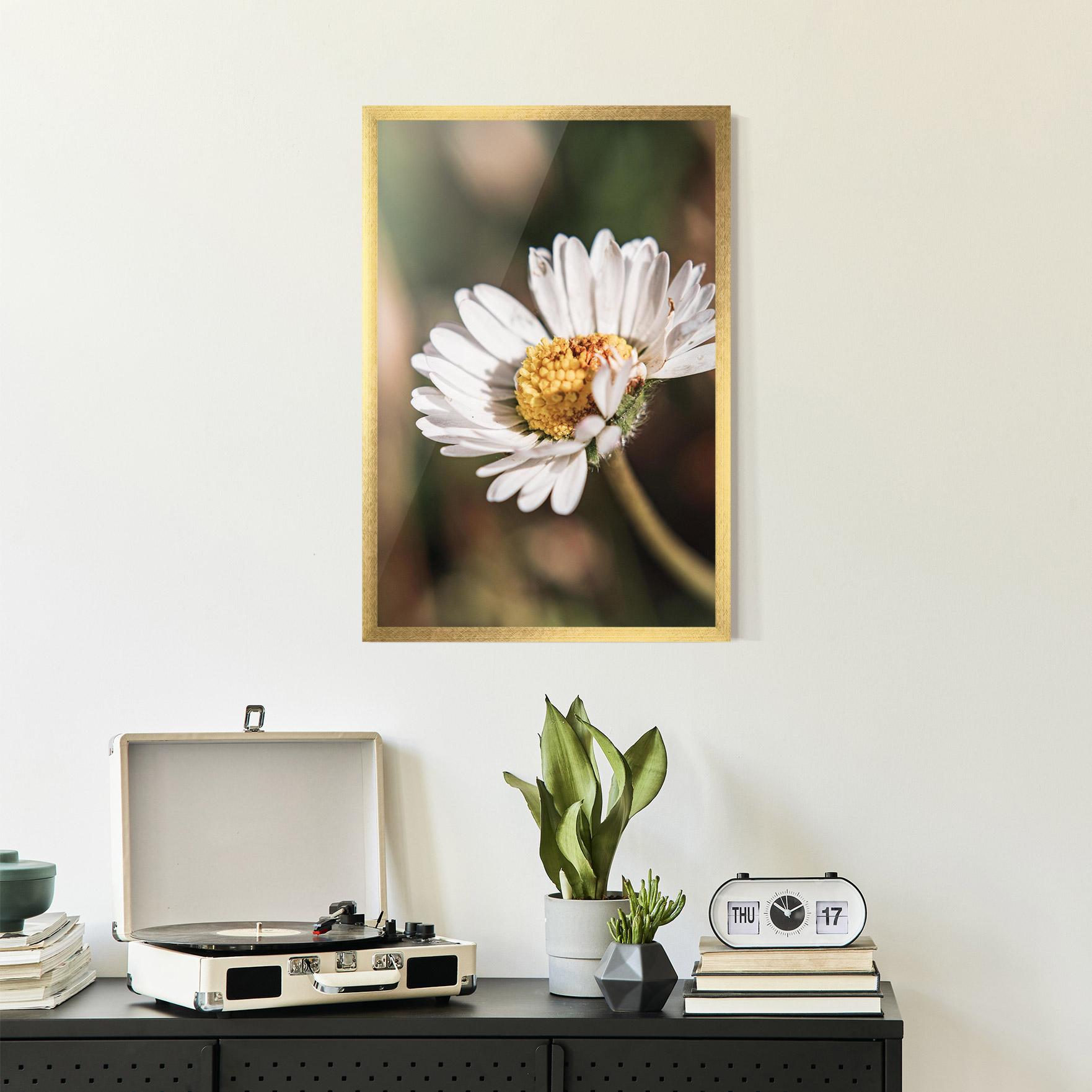 Poster Înrămat Yellow Pastel Daisy mockup 2