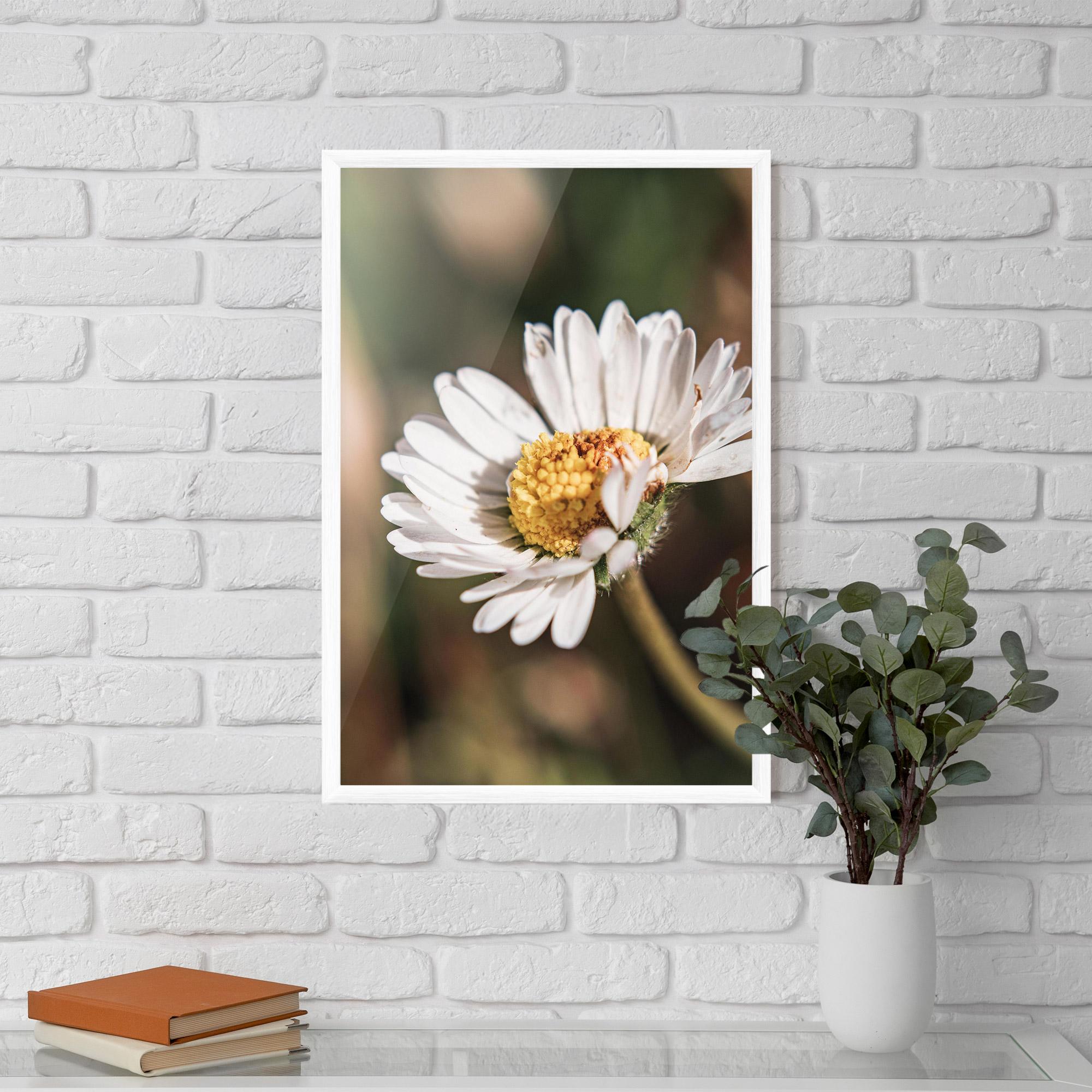 Poster Înrămat Yellow Pastel Daisy mockup 5