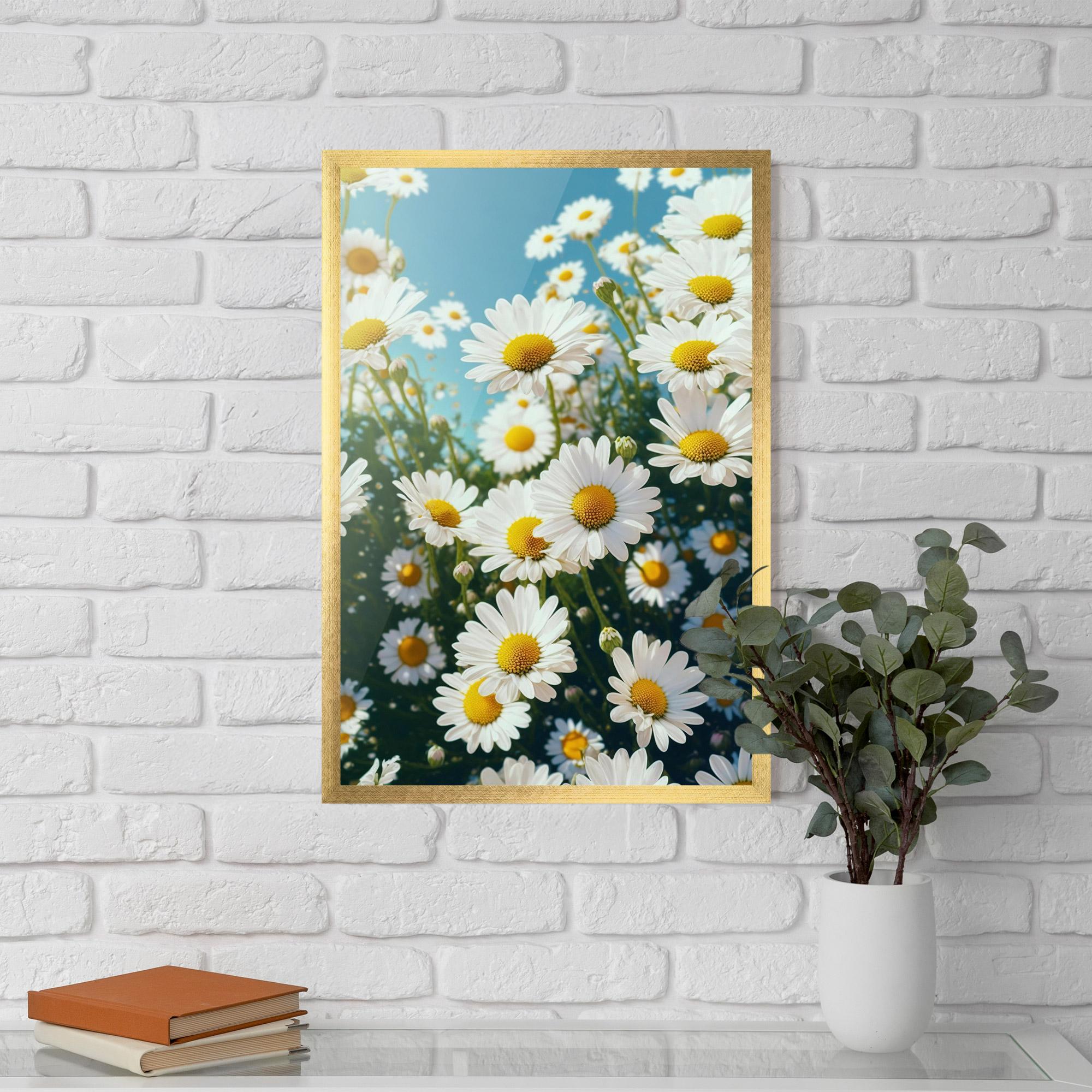 Poster Înrămat Daisy Field View mockup 5