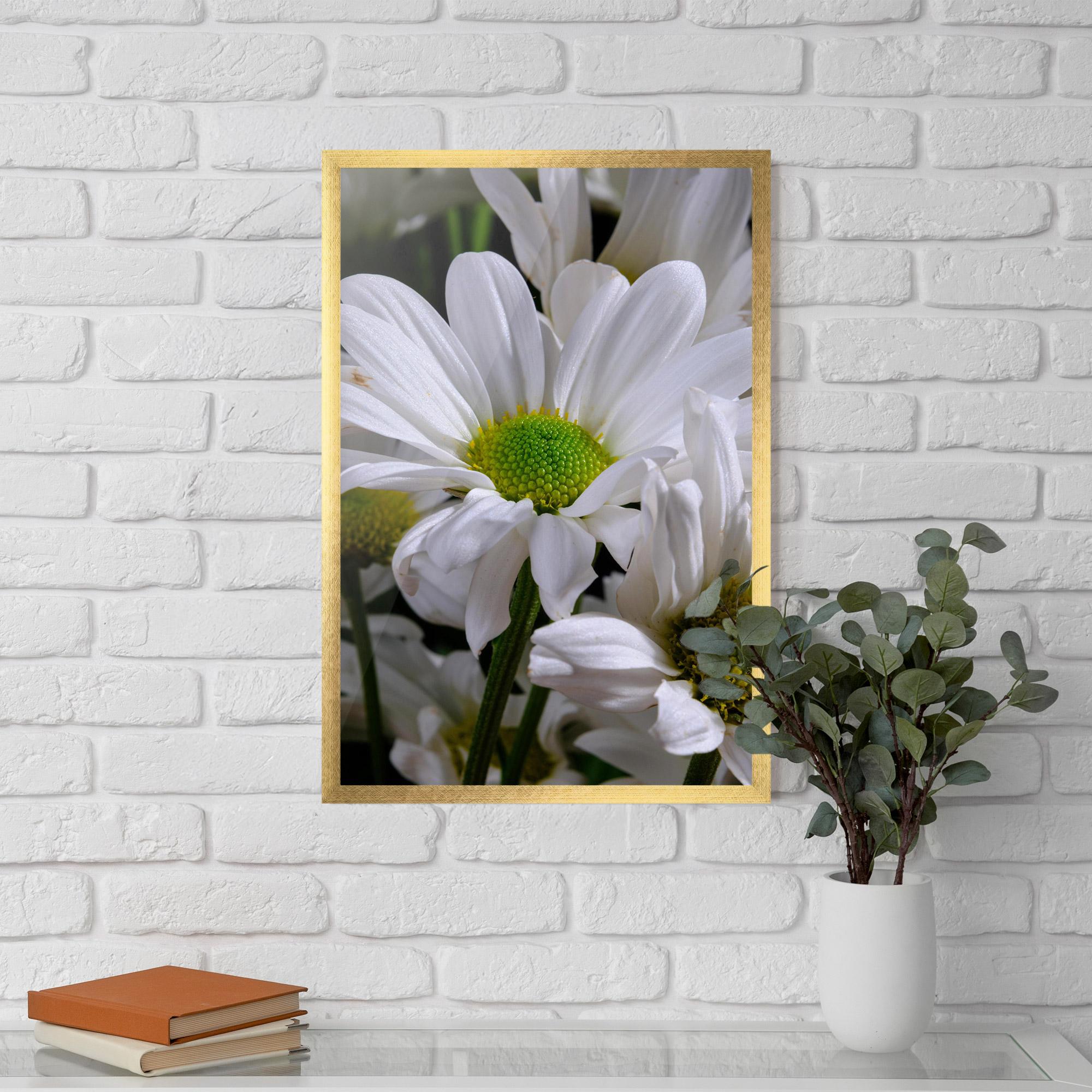 Poster Înrămat Green Middle Daisy View mockup 5