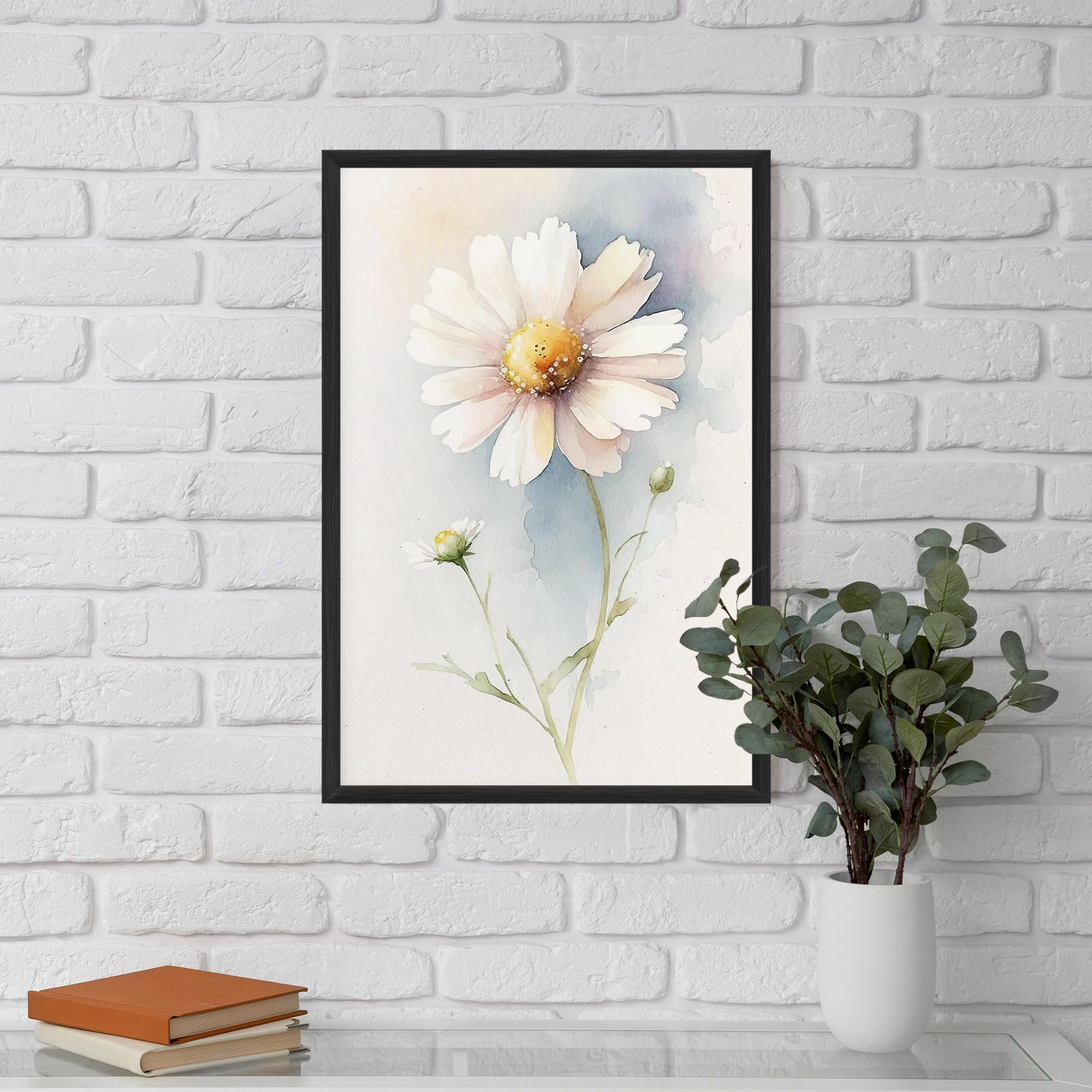 Painted White Daisy mockup 5
