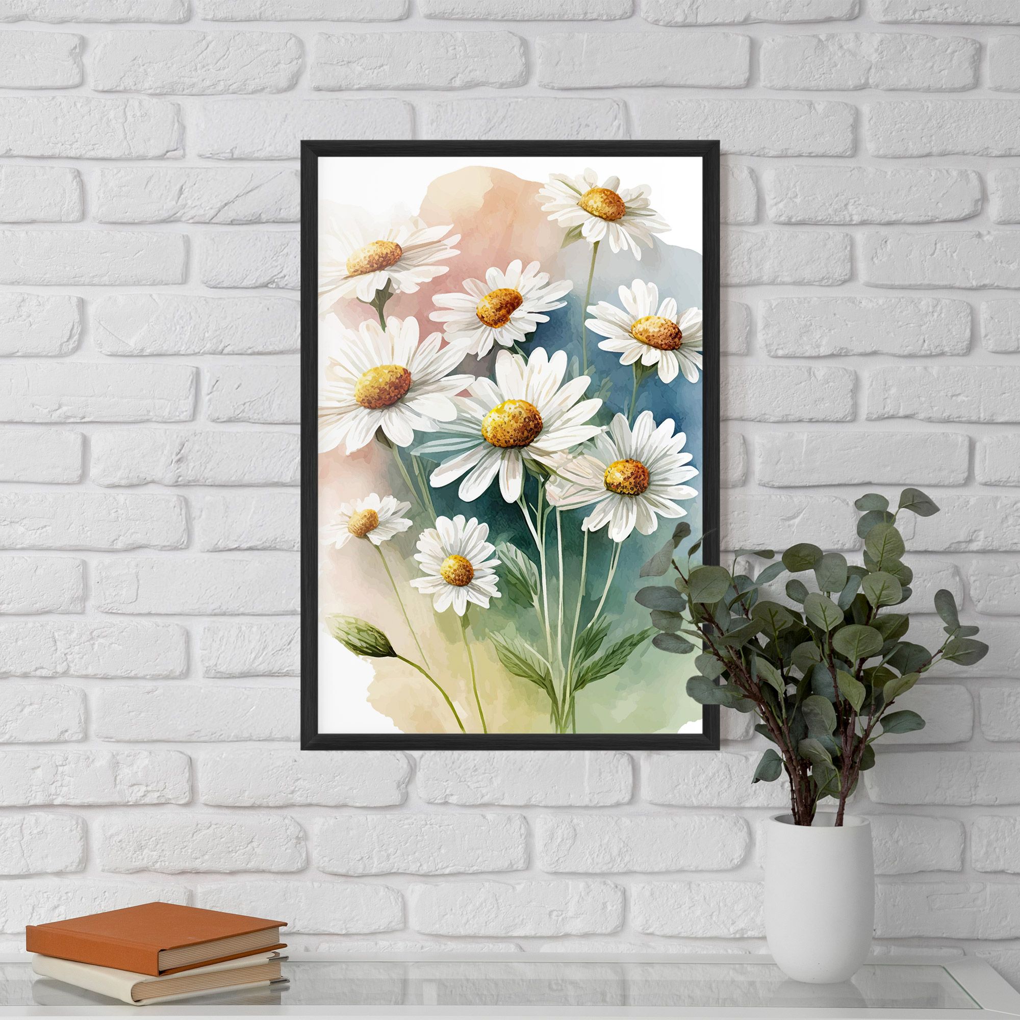 White Daisy Art mockup 5