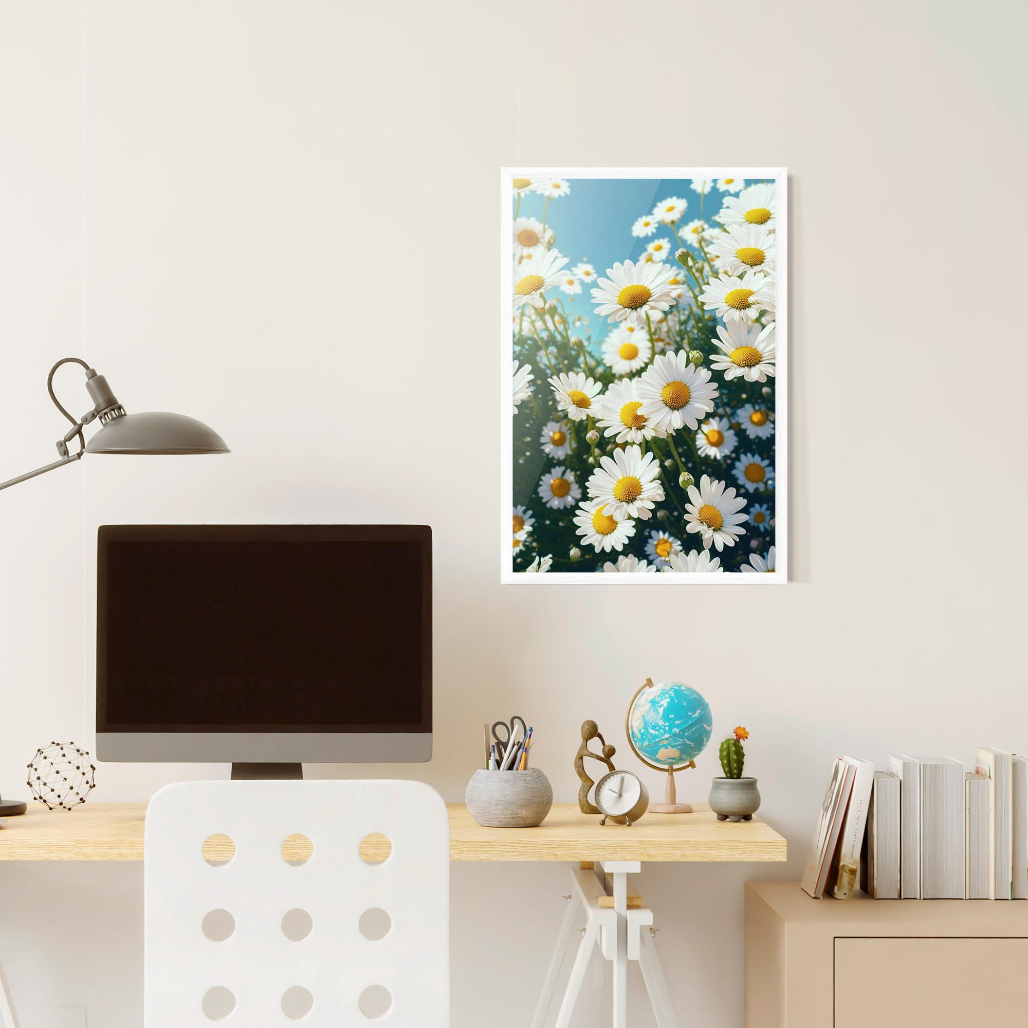 Poster Înrămat Daisy Field View mockup 6