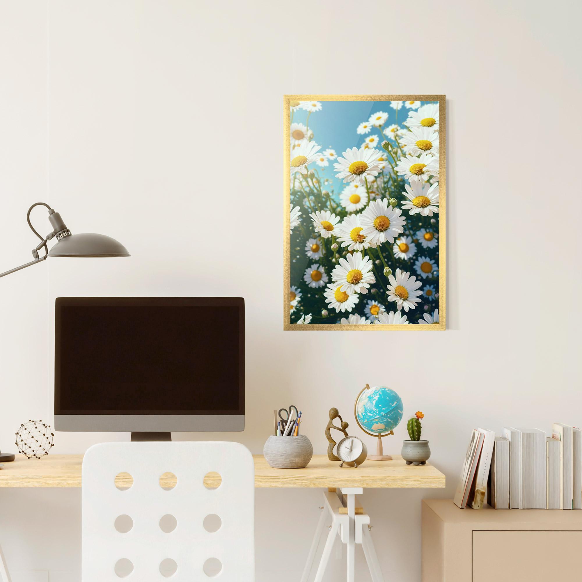 Poster Înrămat Daisy Field View mockup 6