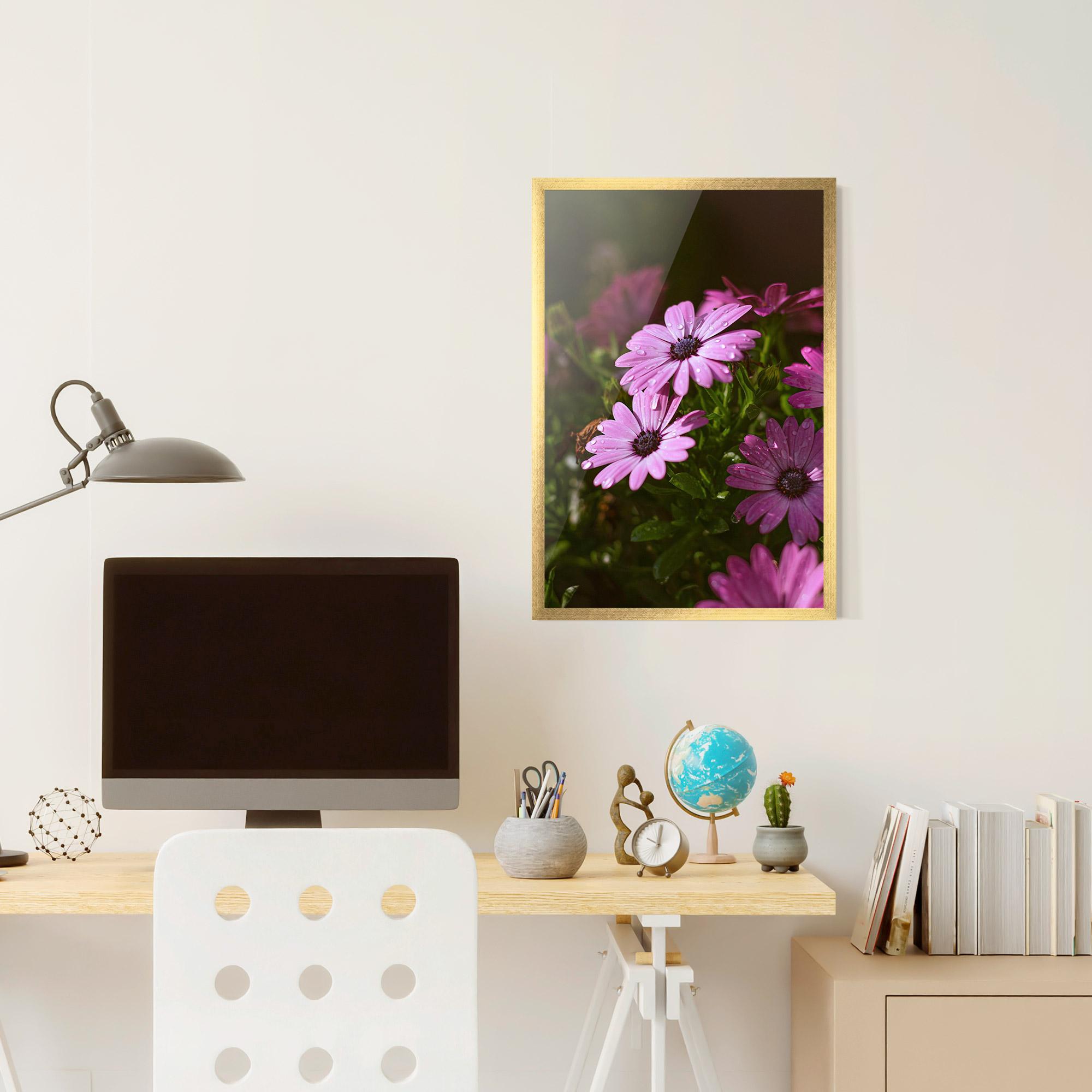Poster Înrămat Purple Daisy mockup 6
