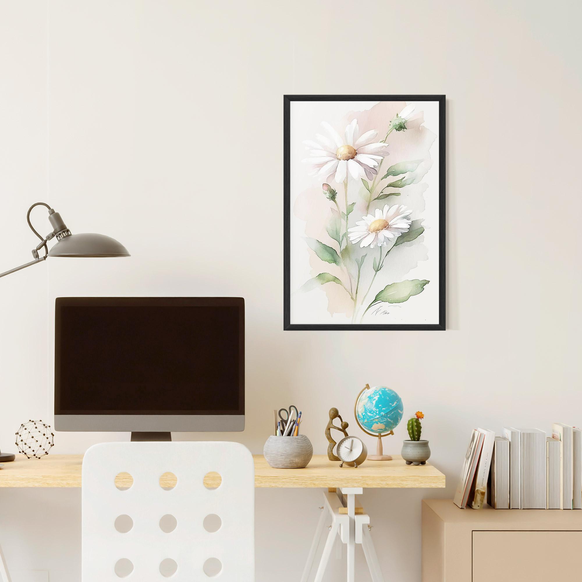 Poster Înrămat Painted Pretty Daisy mockup 6