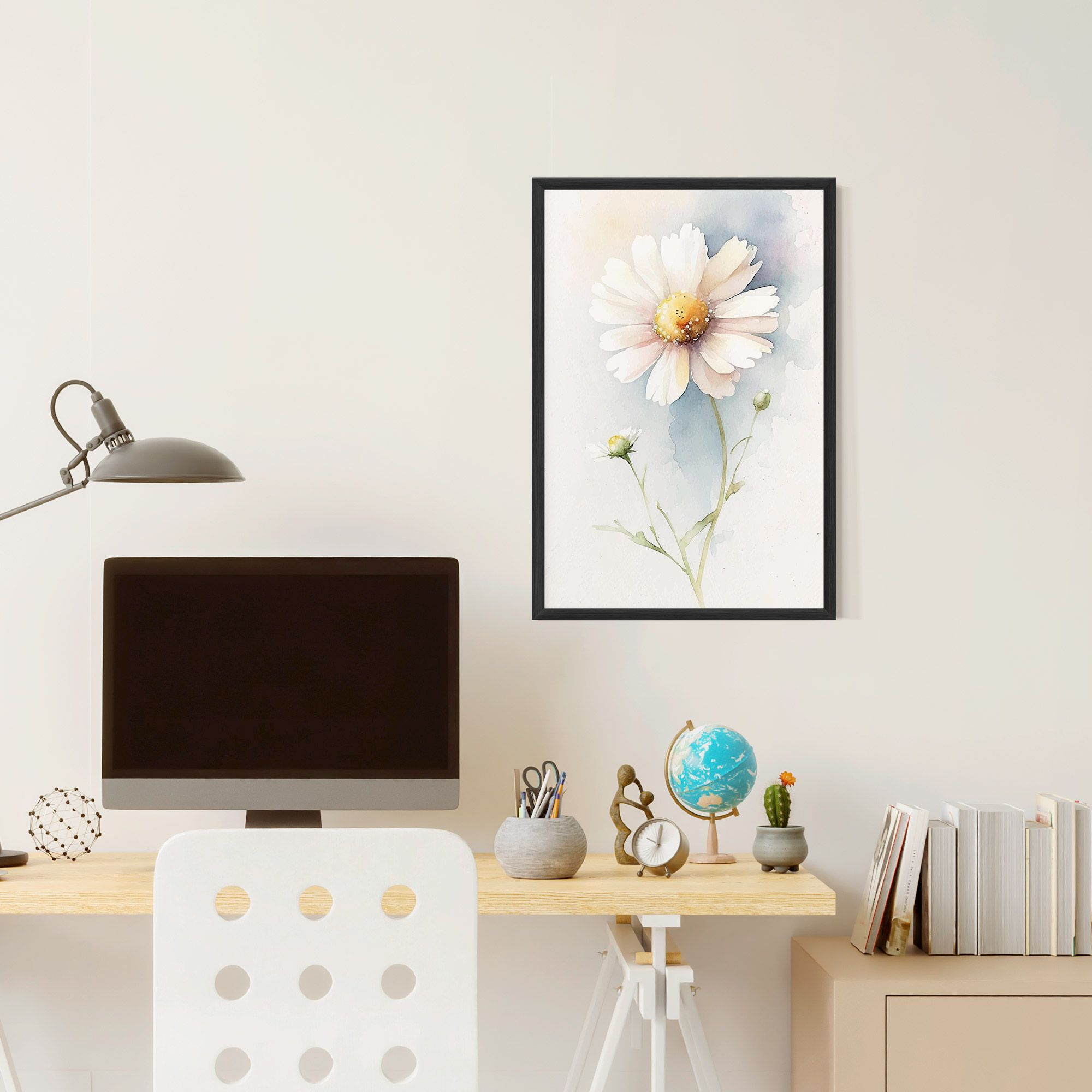 Painted White Daisy mockup 6