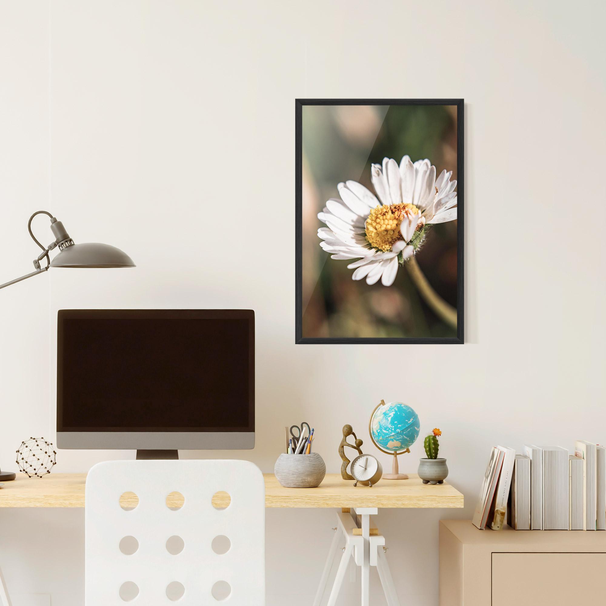 Poster Înrămat Yellow Pastel Daisy mockup 6