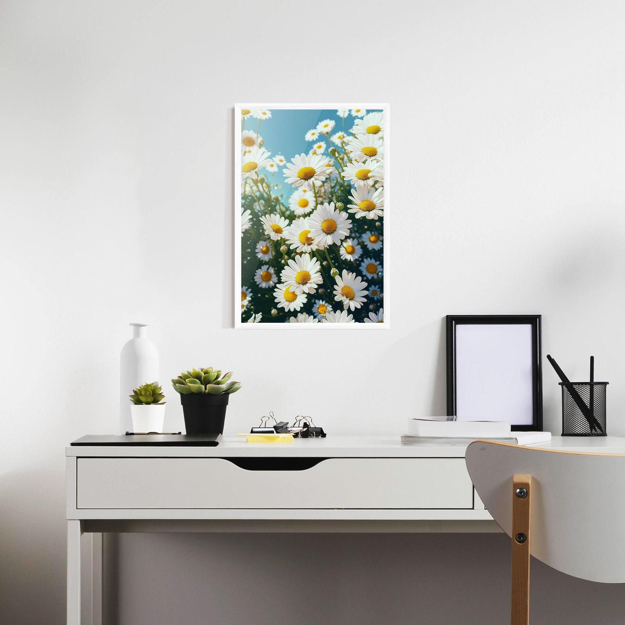 Poster Înrămat Daisy Field View mockup 7
