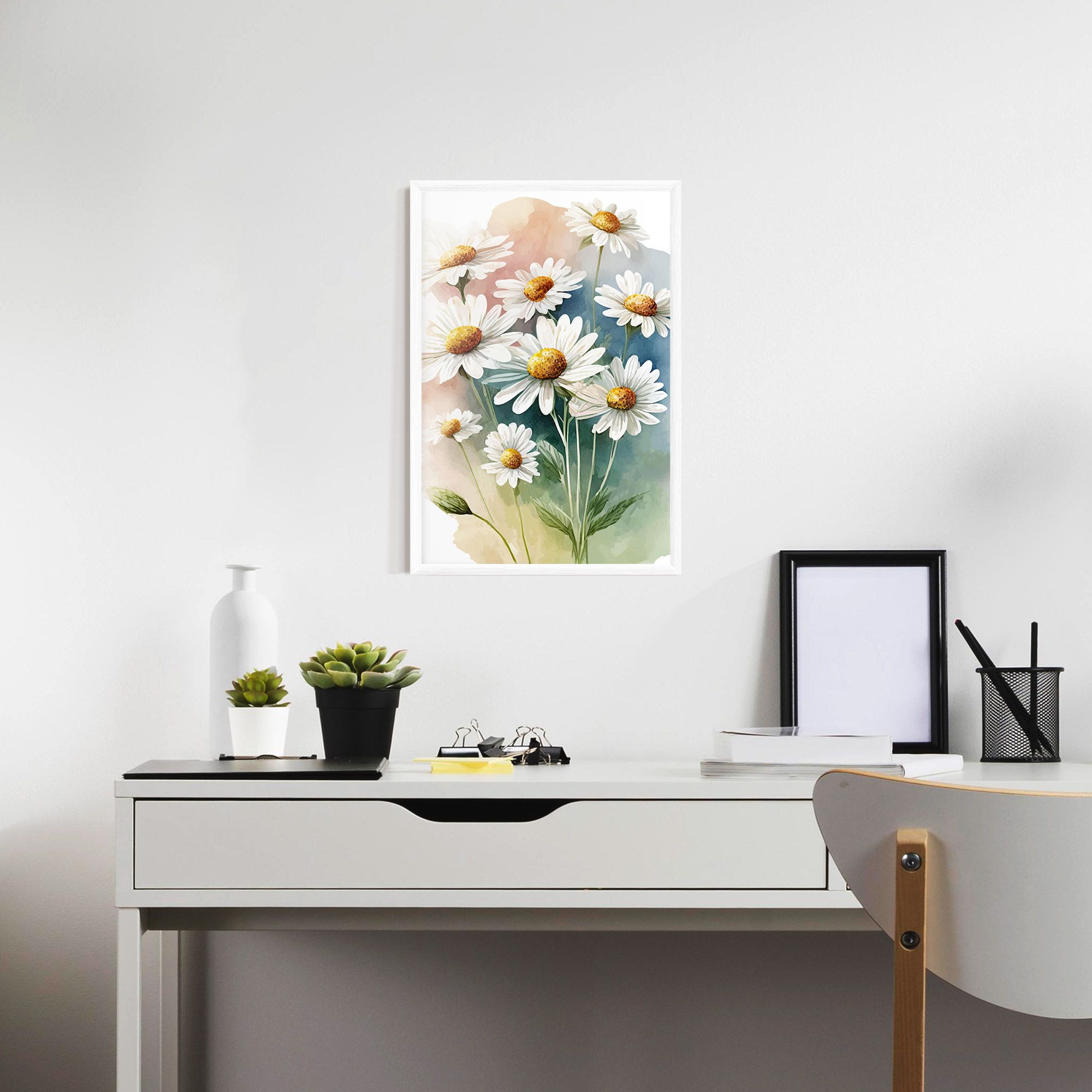 White Daisy Art mockup 7