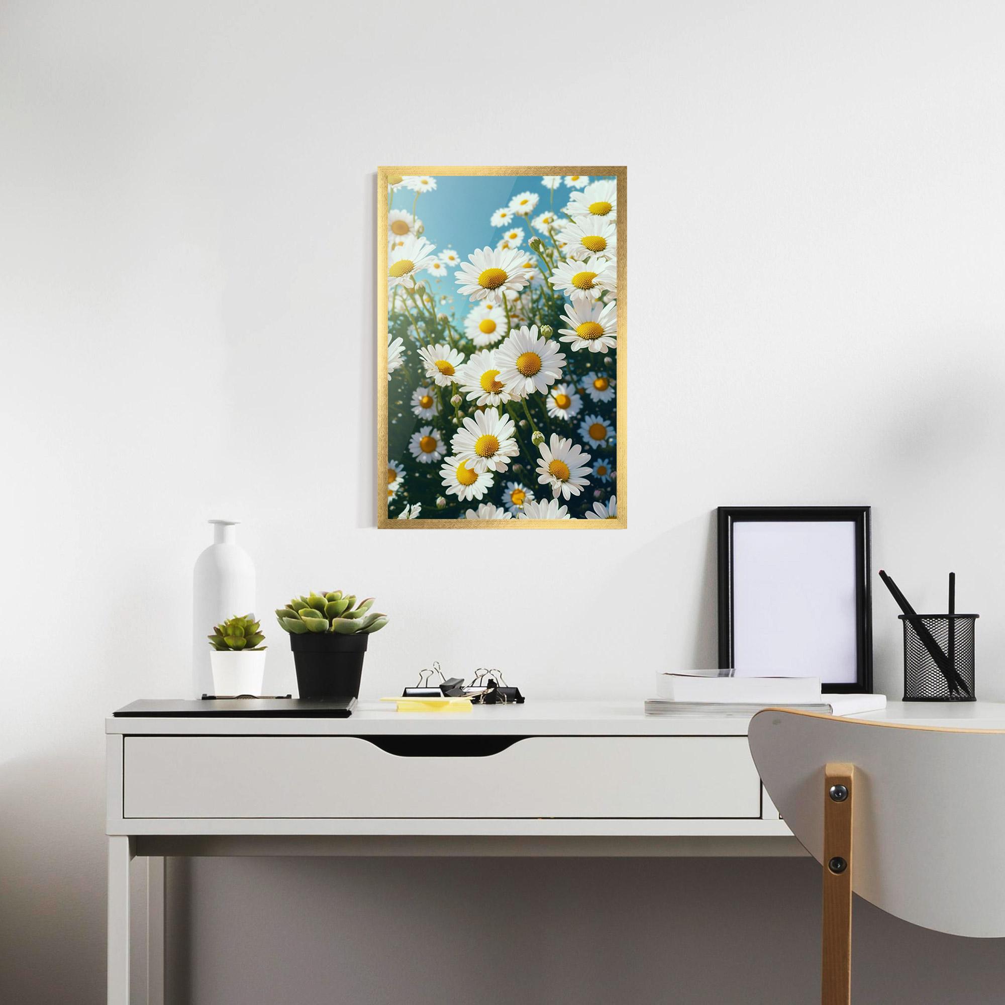 Poster Înrămat Daisy Field View mockup 7