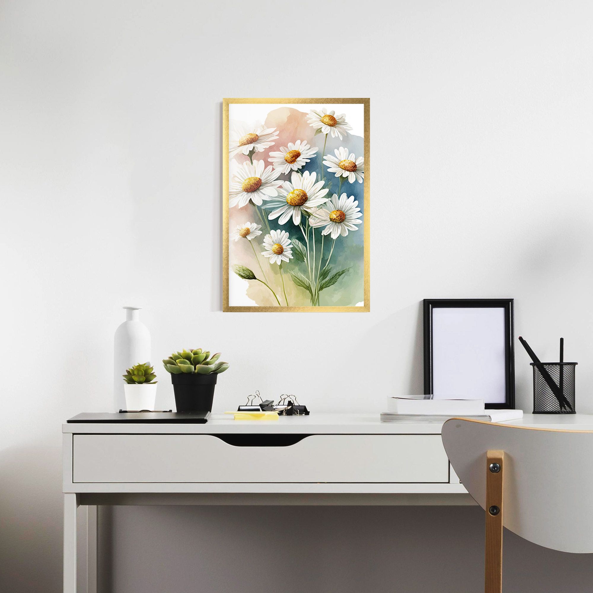 White Daisy Art mockup 7