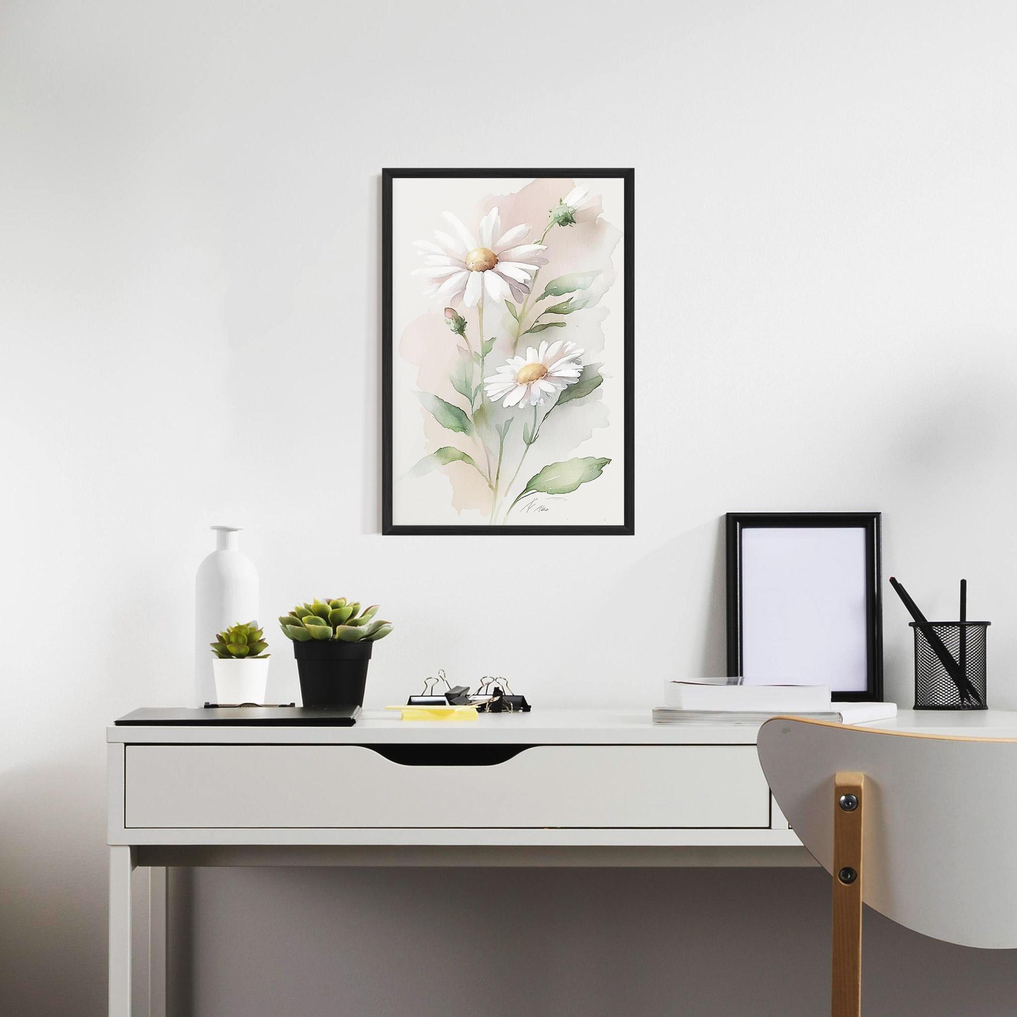 Poster Înrămat Painted Pretty Daisy mockup 7